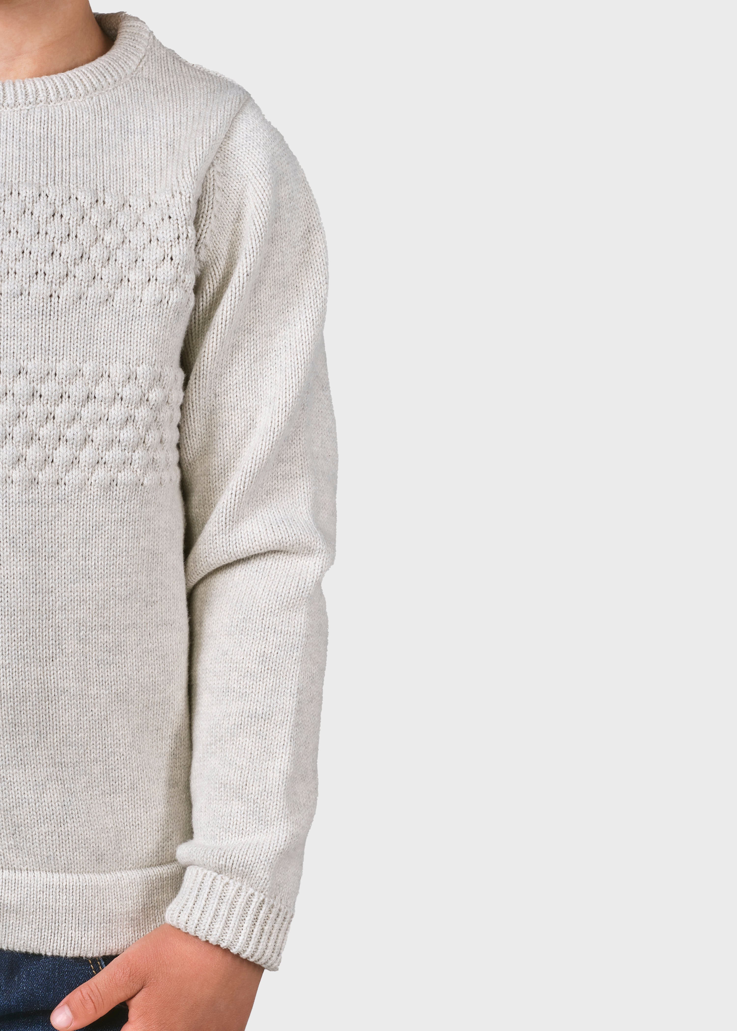 Kids Fisher Cotton Knit - Cream