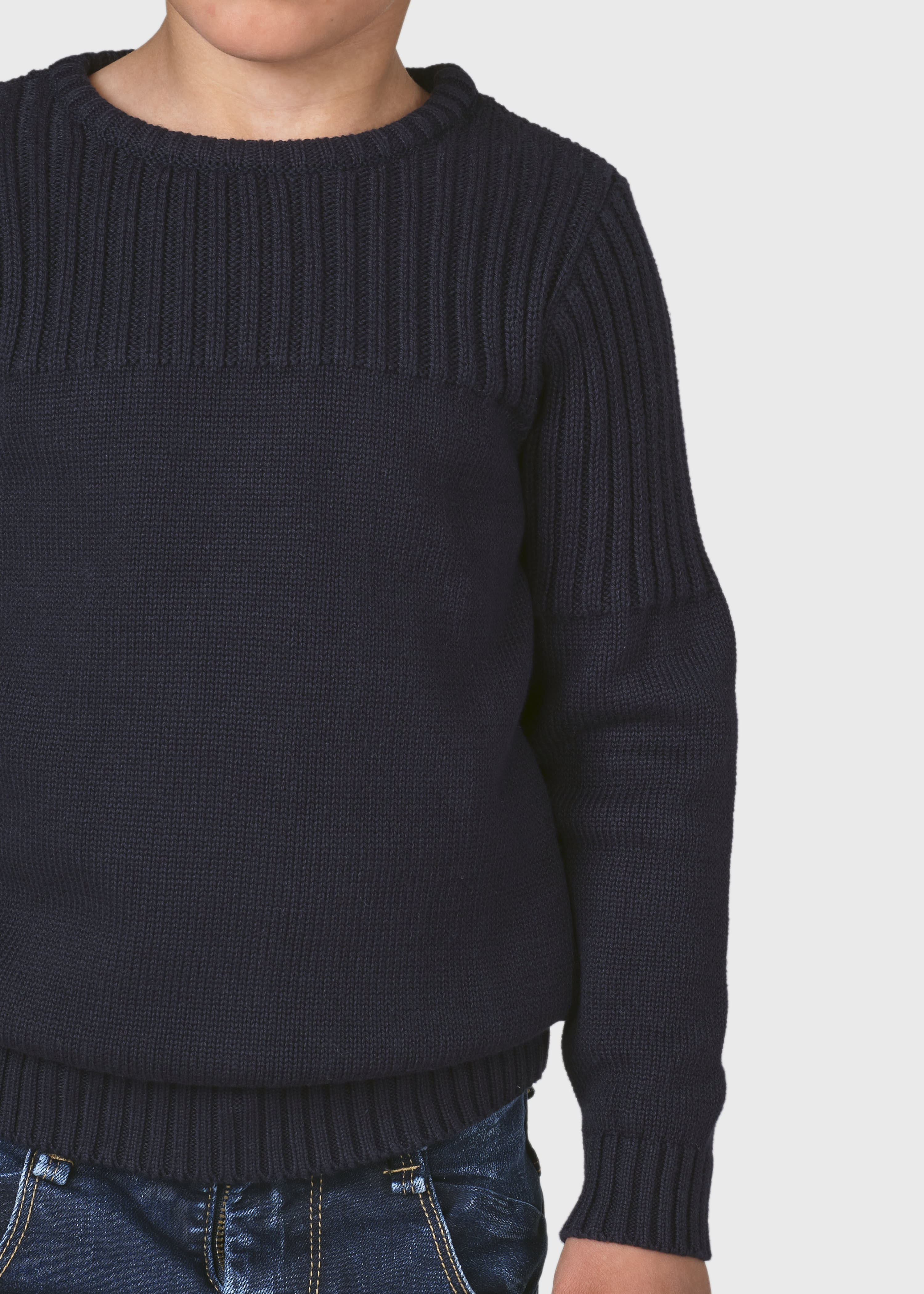 Kids Pattern Cotton Knit - Navy