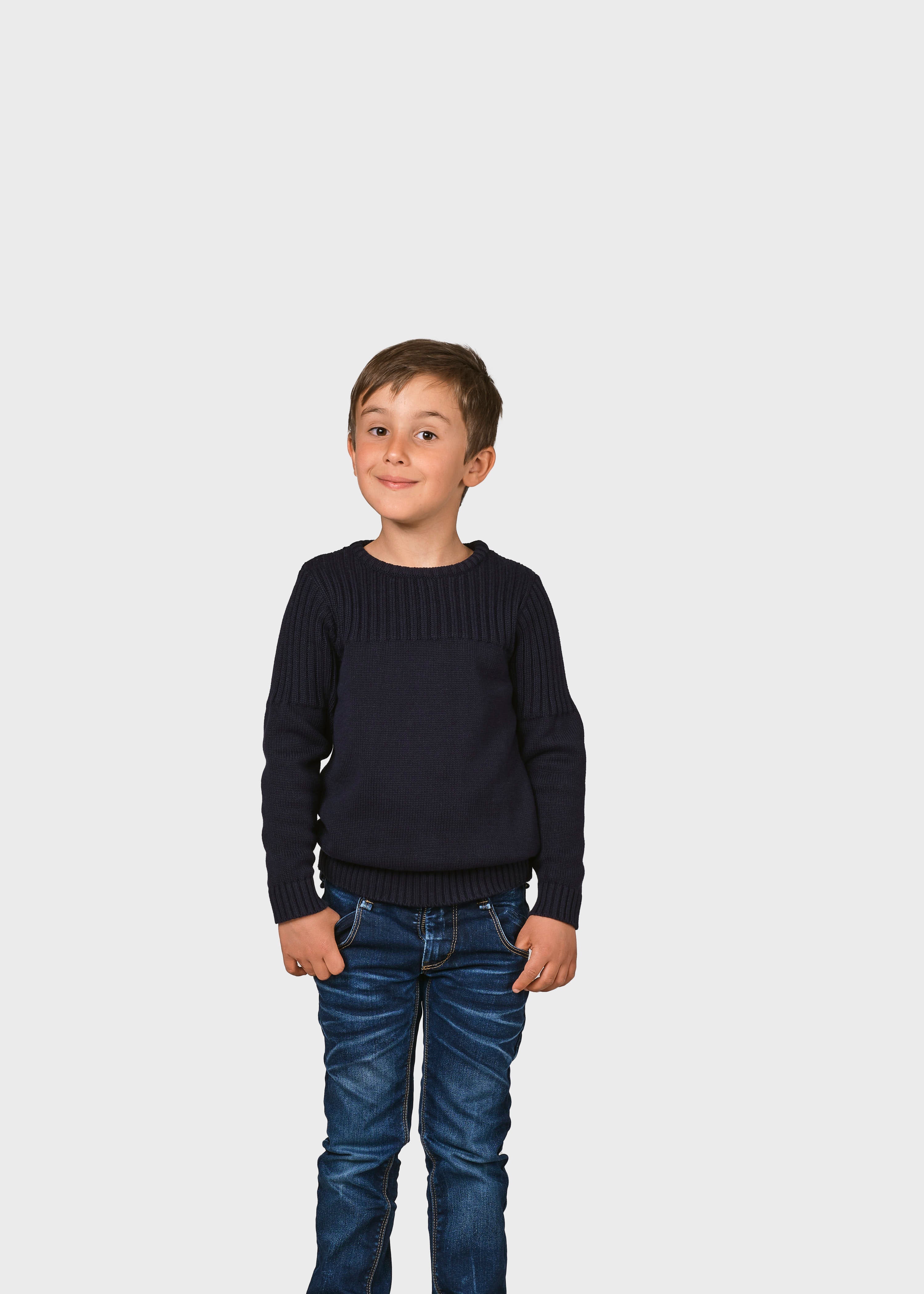 Kids Pattern Cotton Knit - Navy