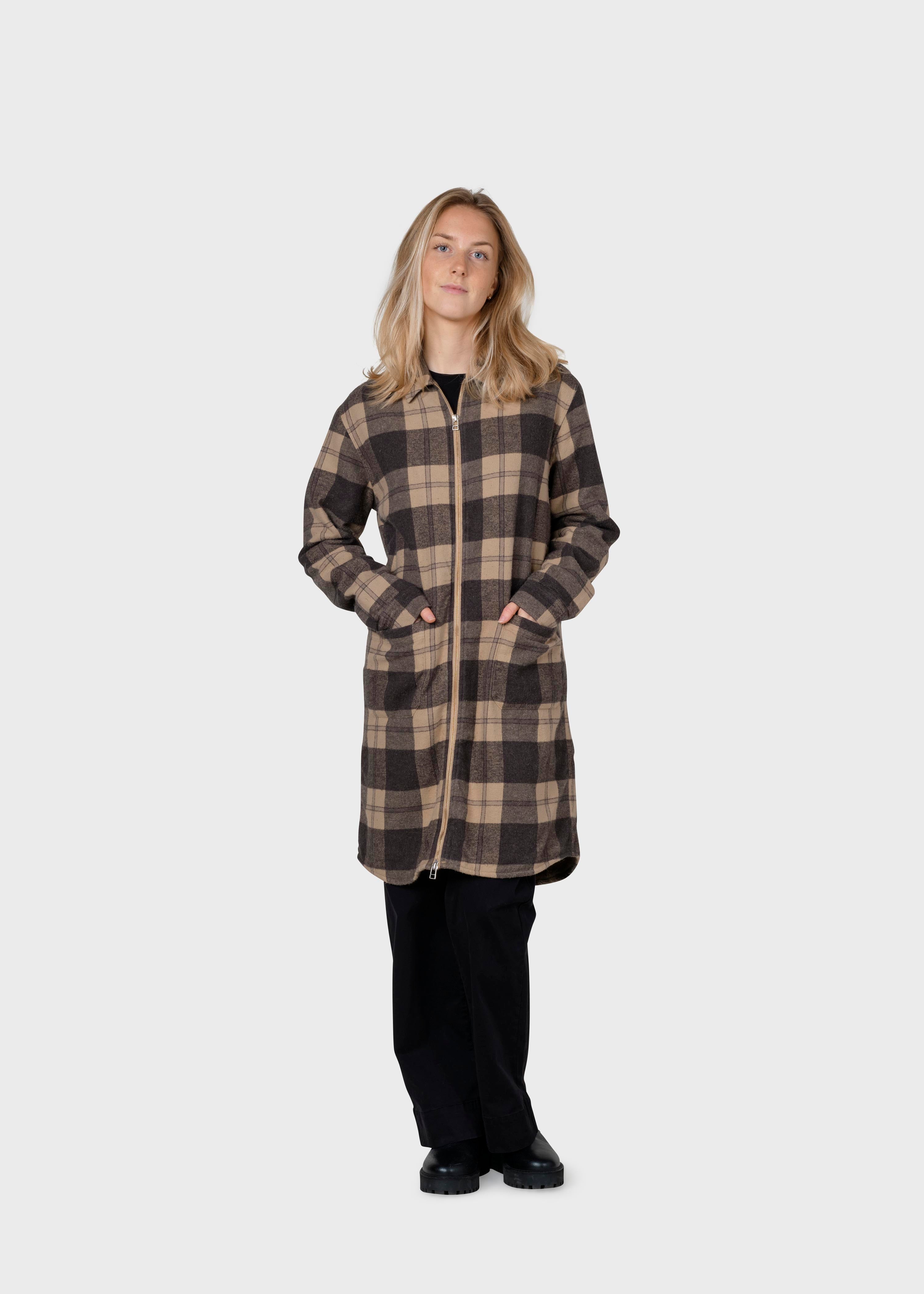 Lolly Checked Overshirt - Sand/black
