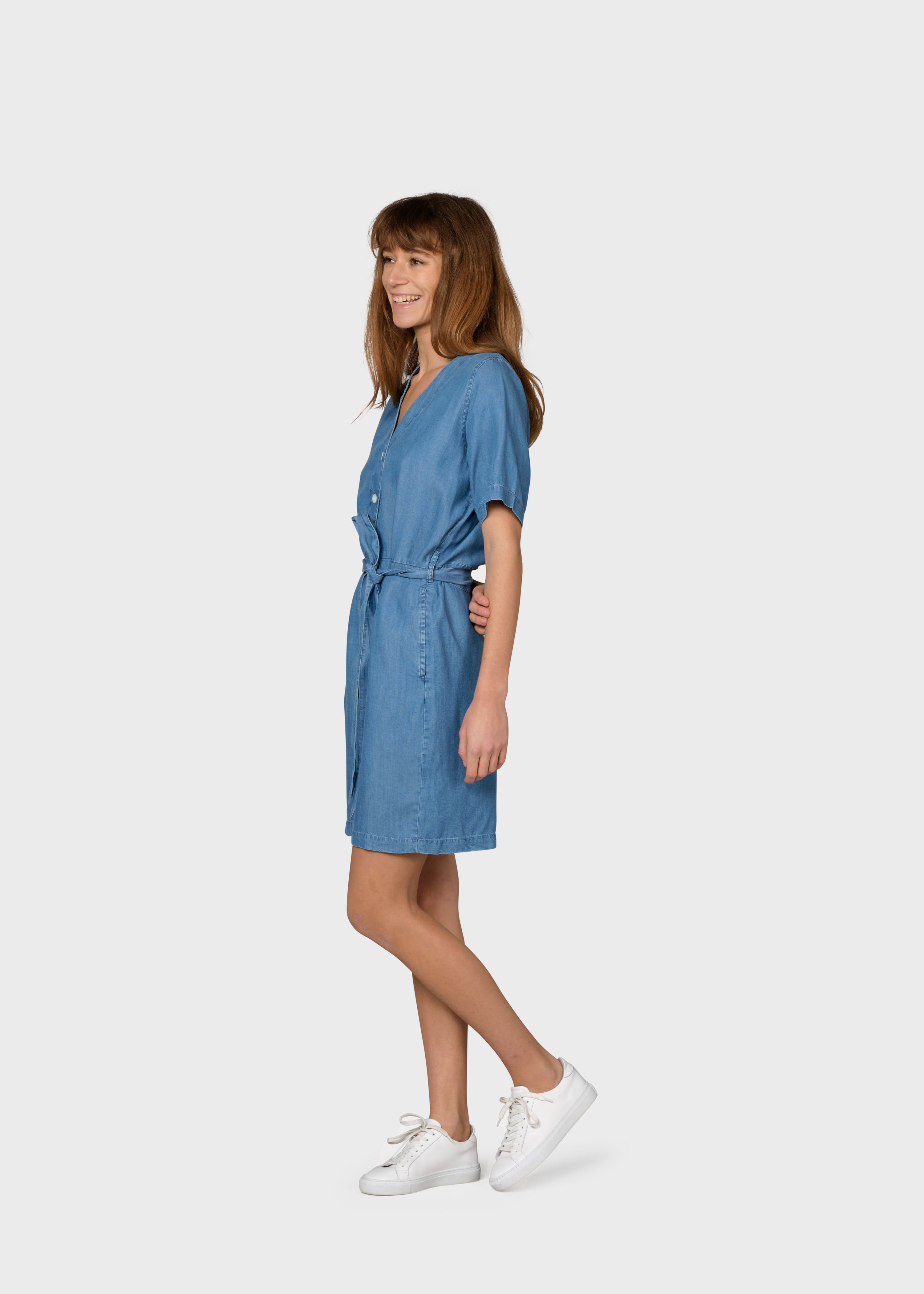 Marna Short Jumpsuit - Light Blue Chambrey
