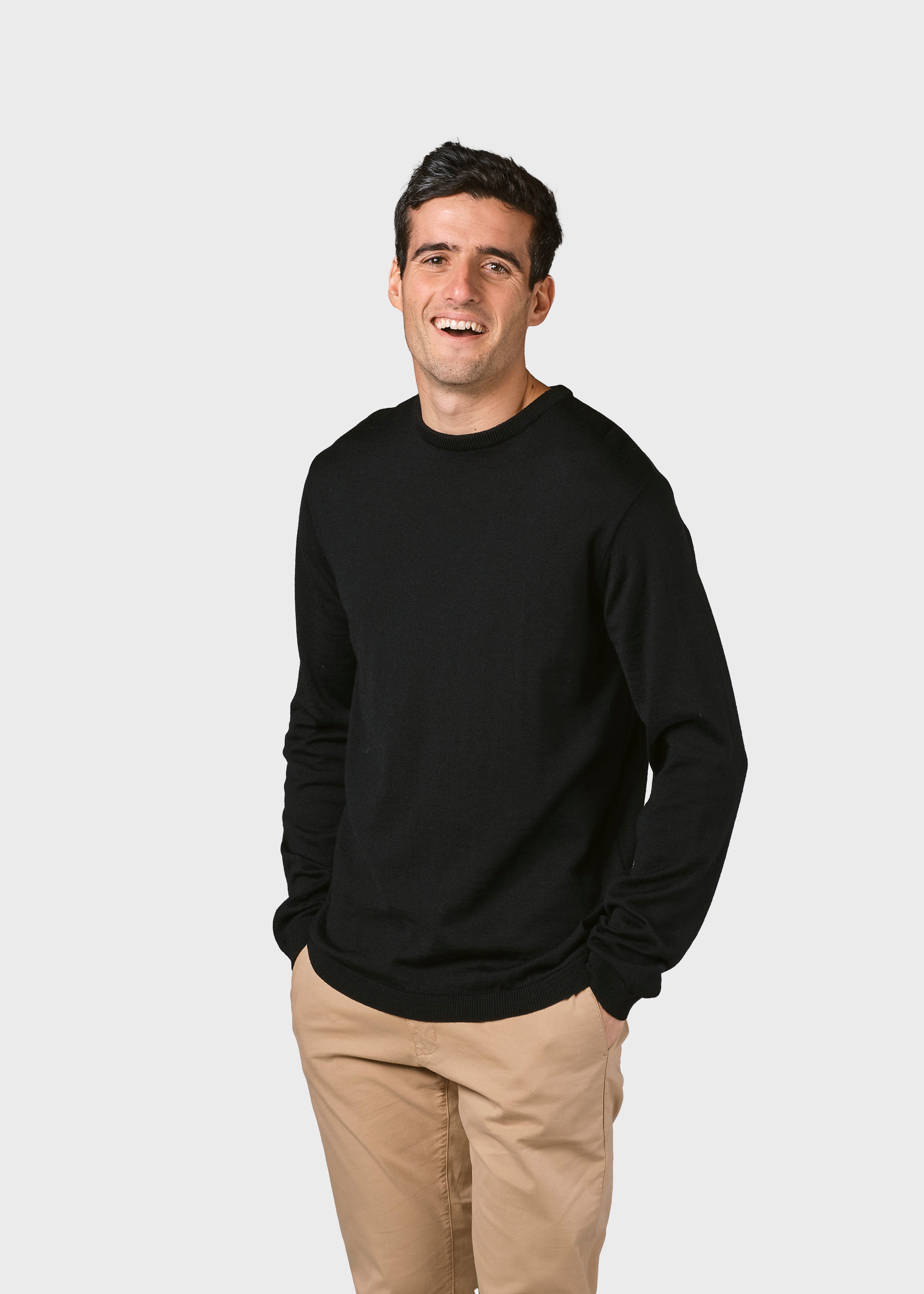Mens Basic Merino Knit - Black