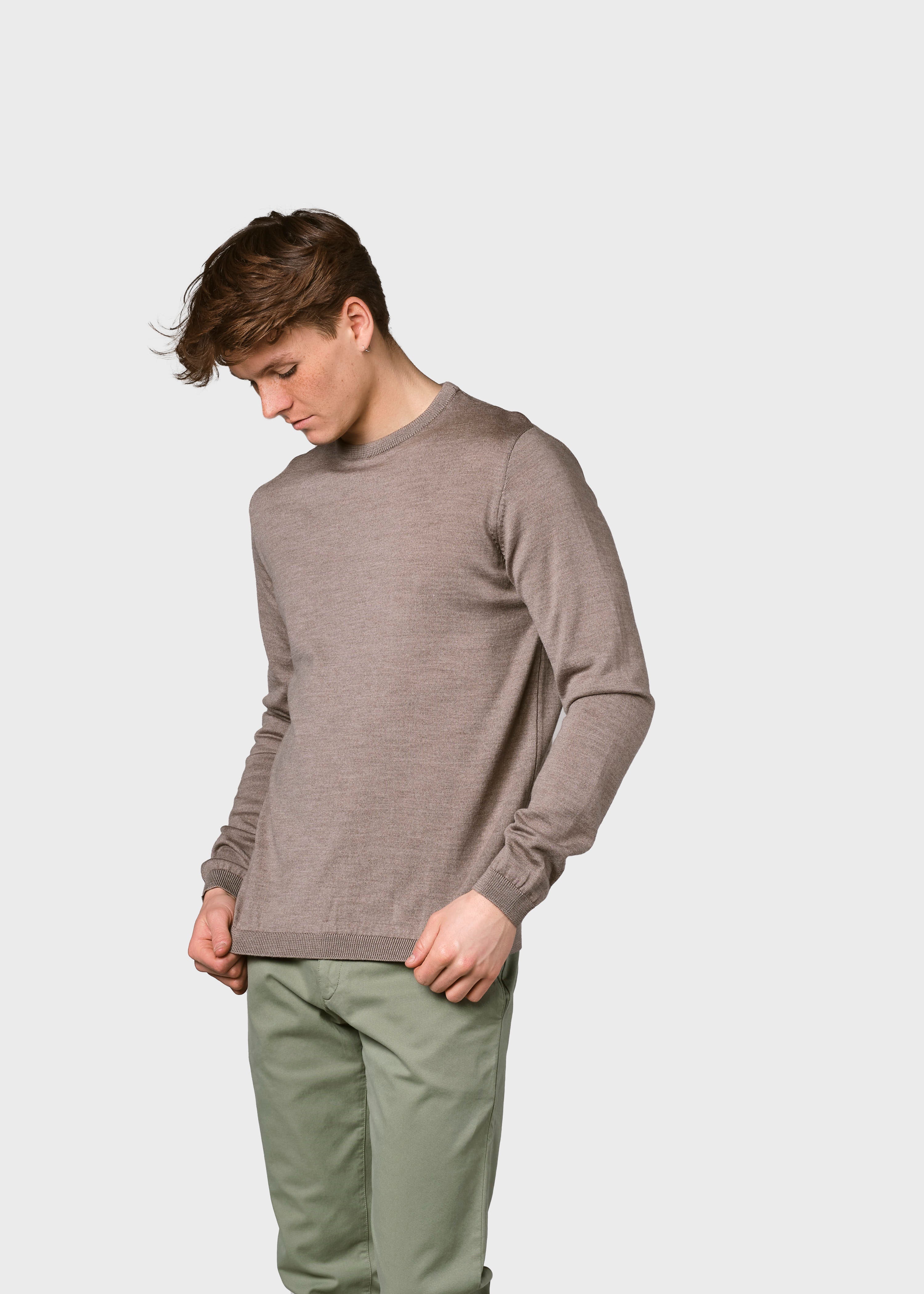 Mens Basic Merino Knit - Sand