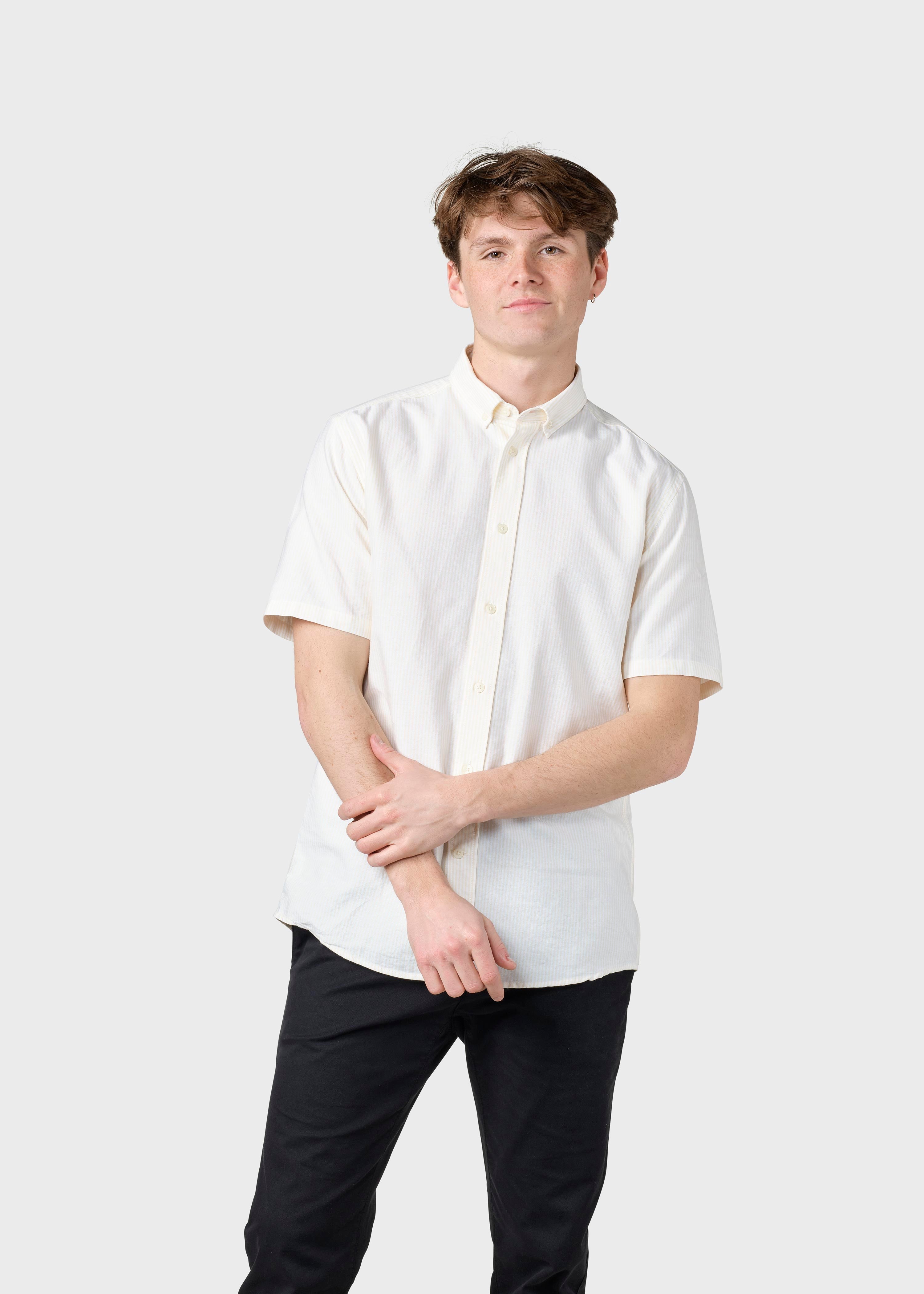 Mikkel Striped Shirt - White/lemon Sorbet