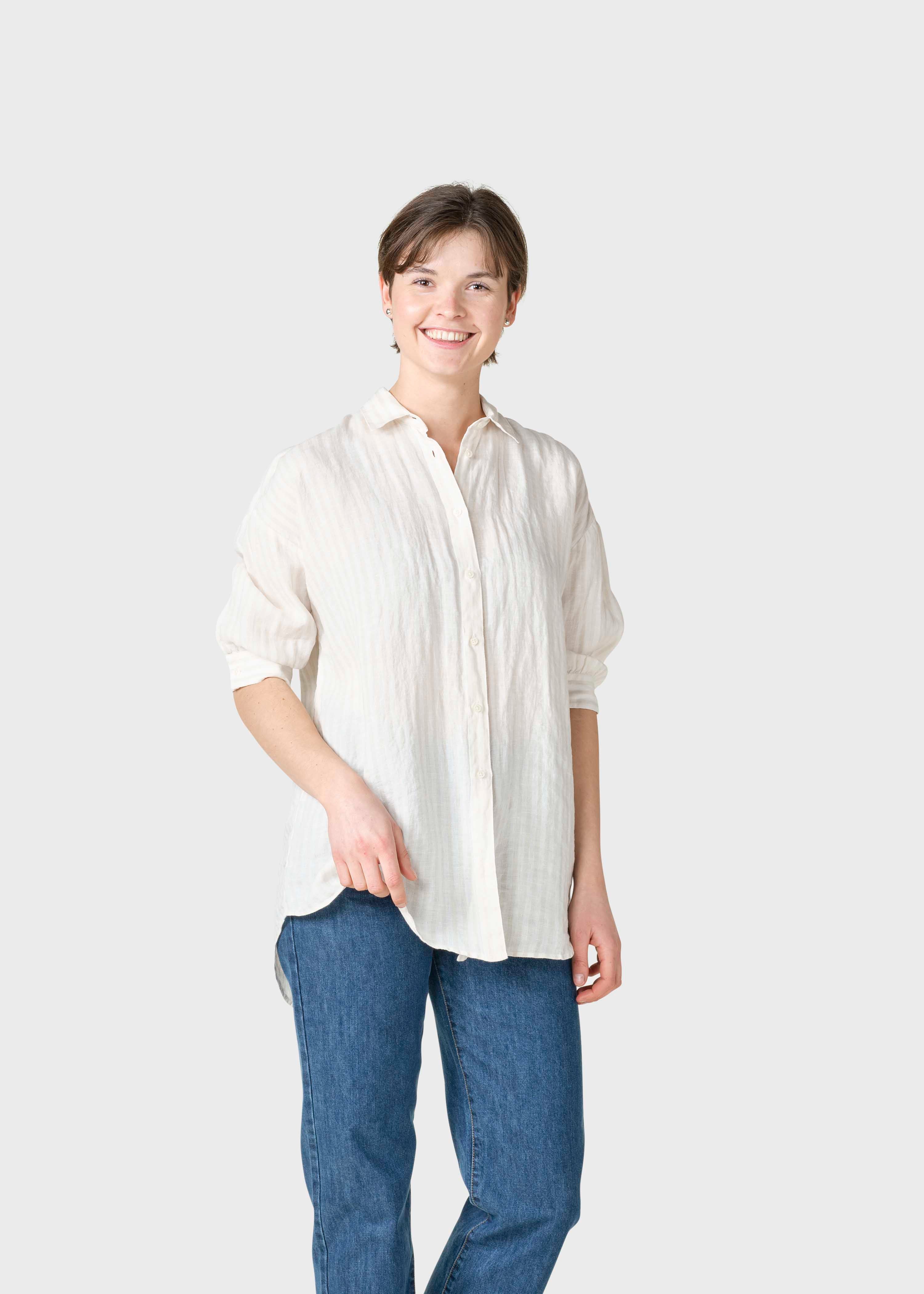 Oline Linen Shirt - Cream/sand