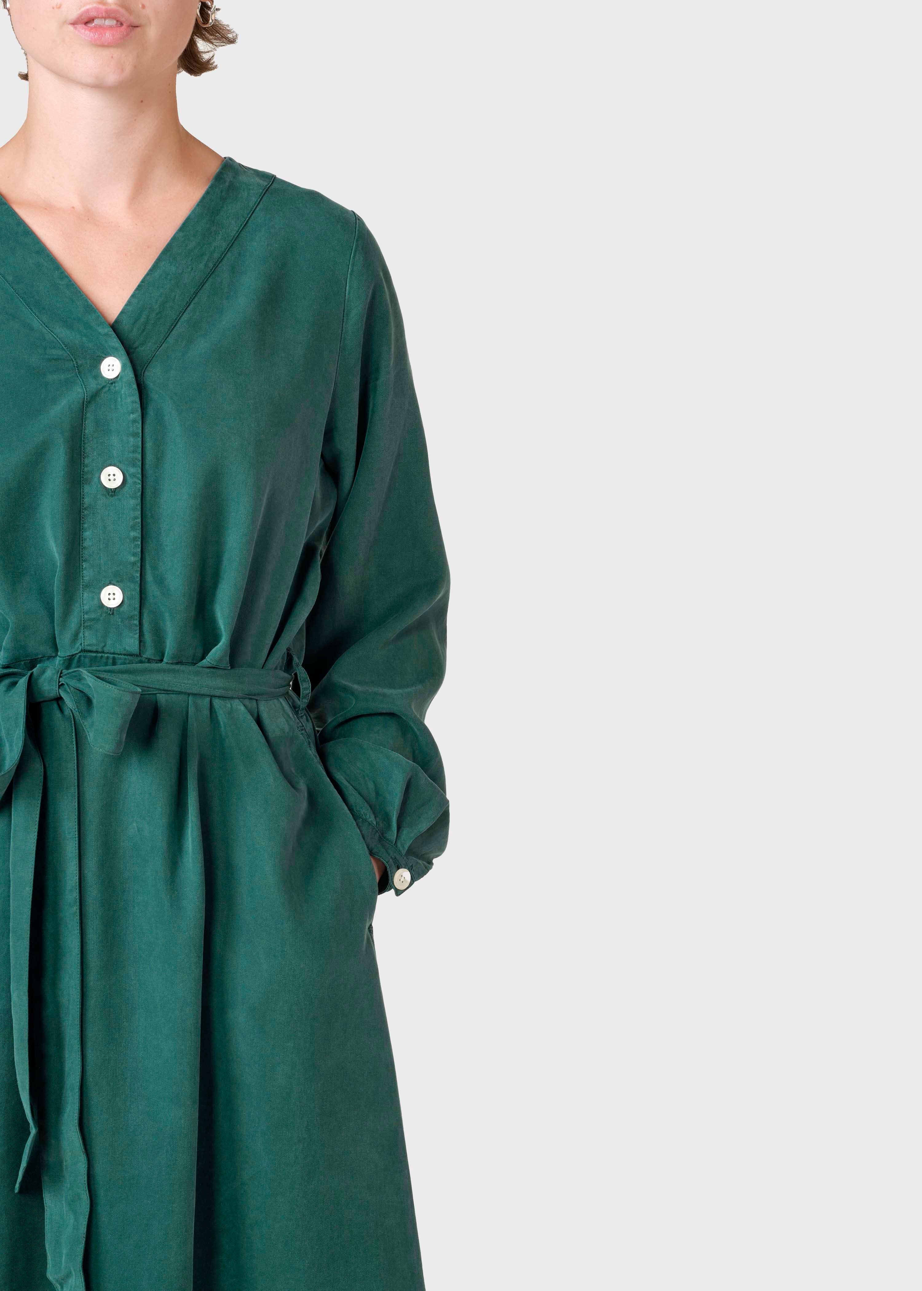 Pernille Ls Dress - Moss Green