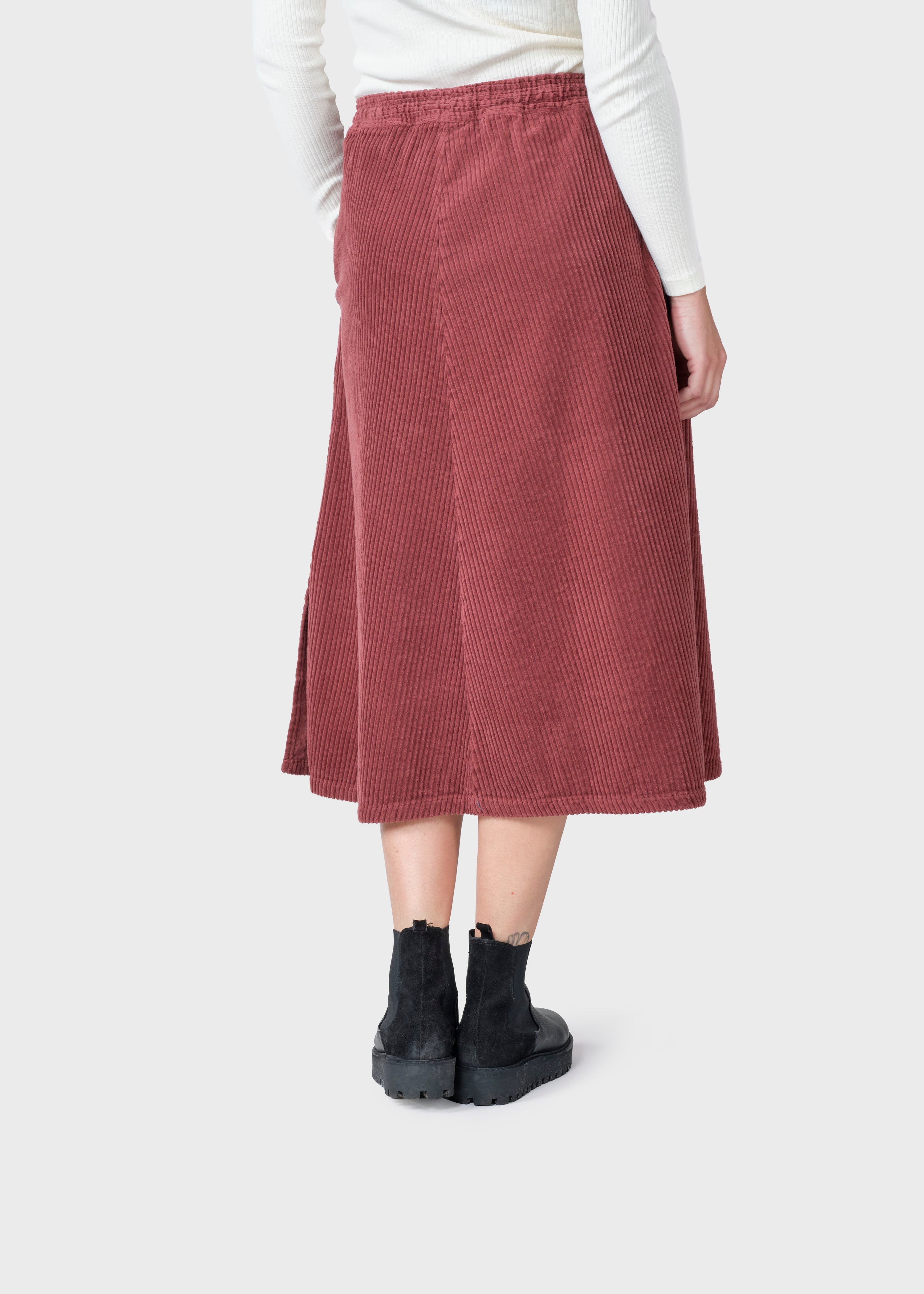 Ramona Cord Skirt - Burgundy