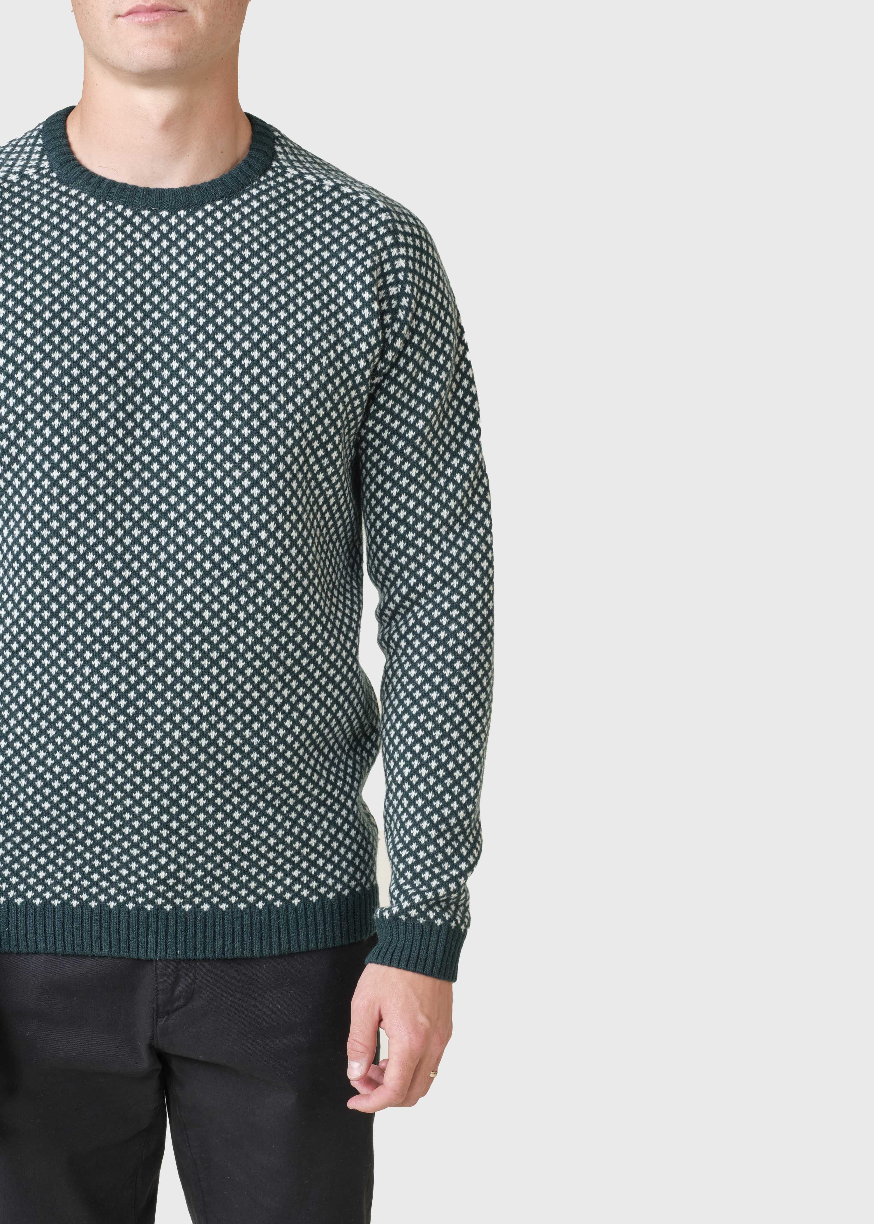 Rene Knit - Moss Green/cream