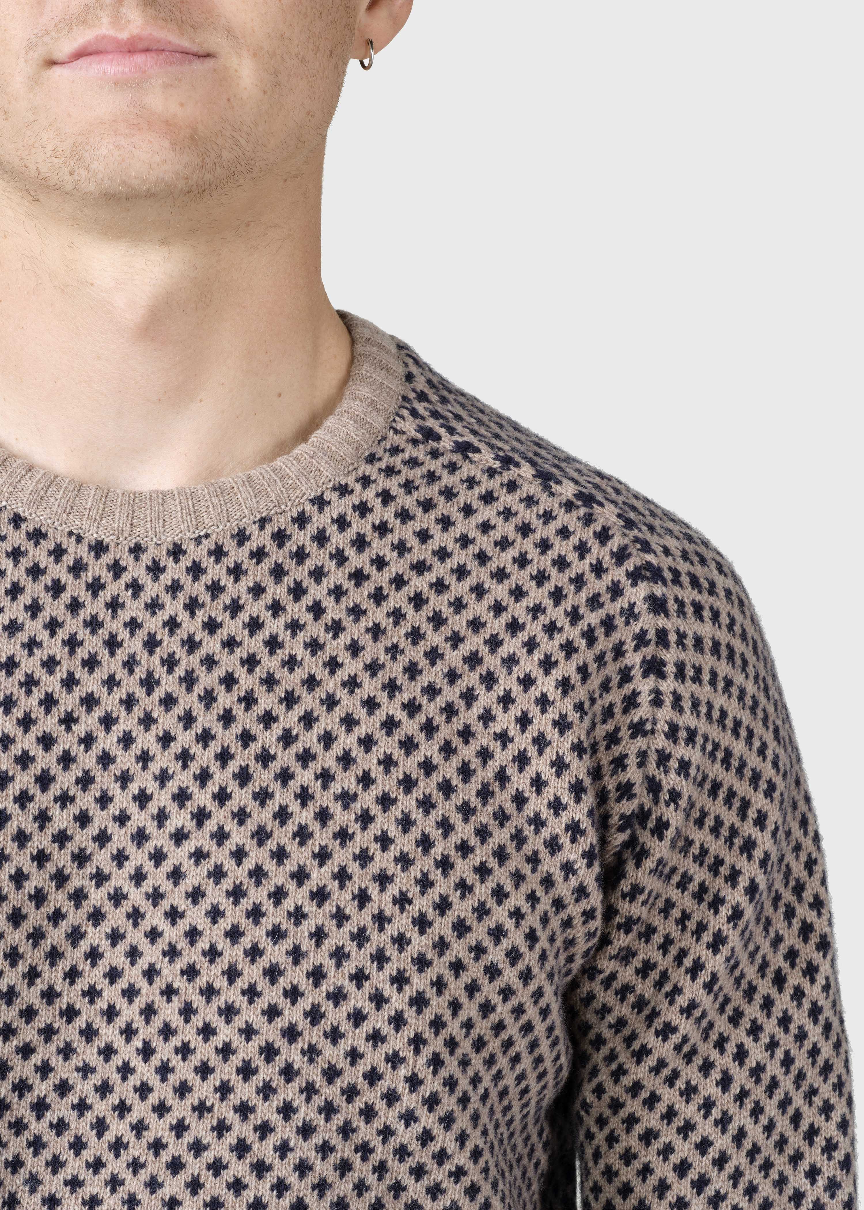 Rene Knit - Sand/navy