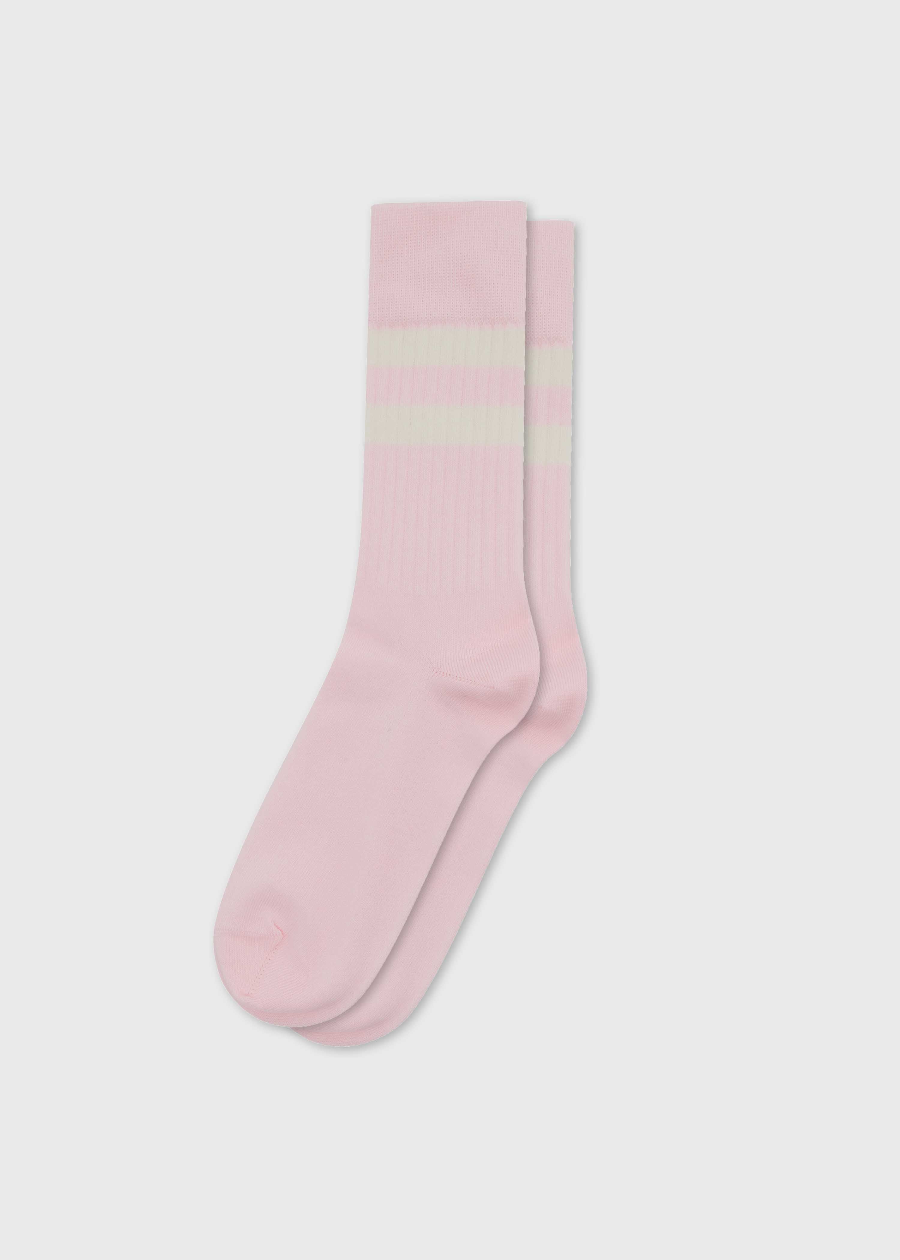 Retro Cotton Sock - Rose/cream