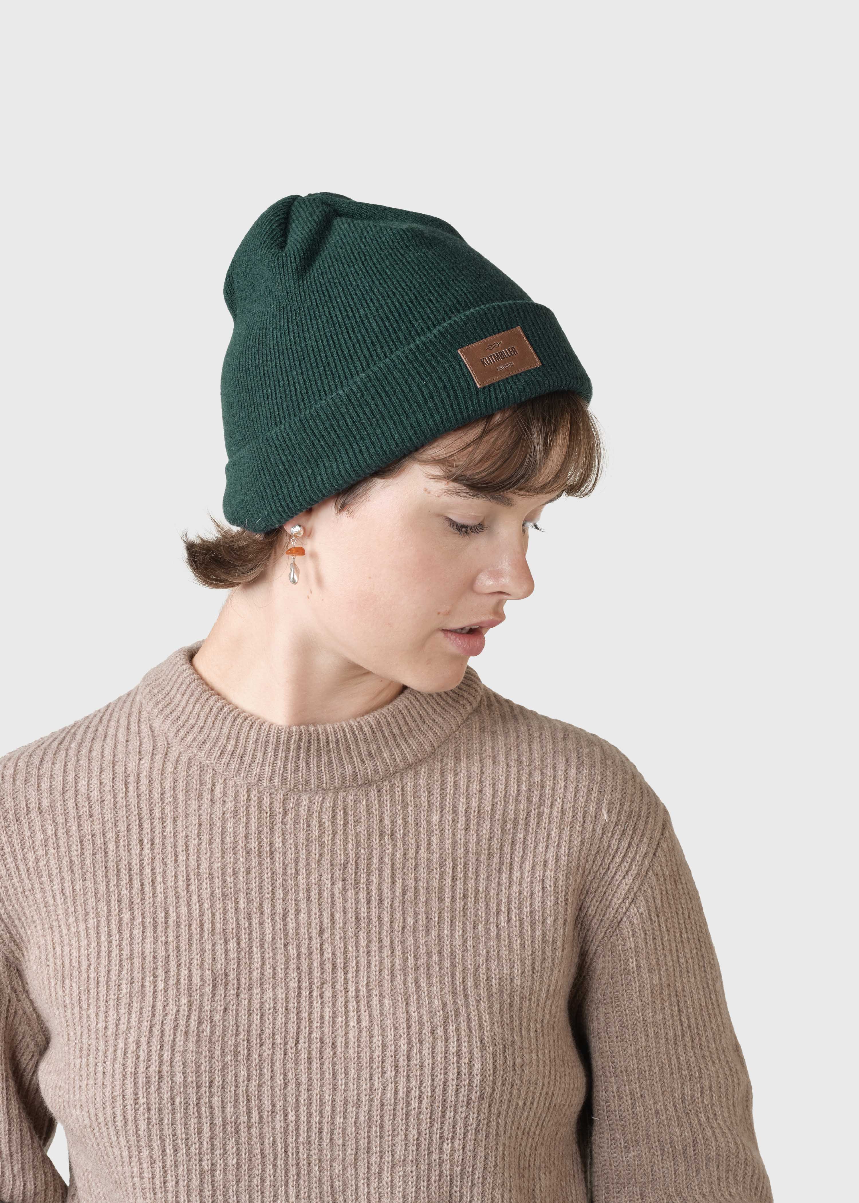 Rib Beanie - Moss Green