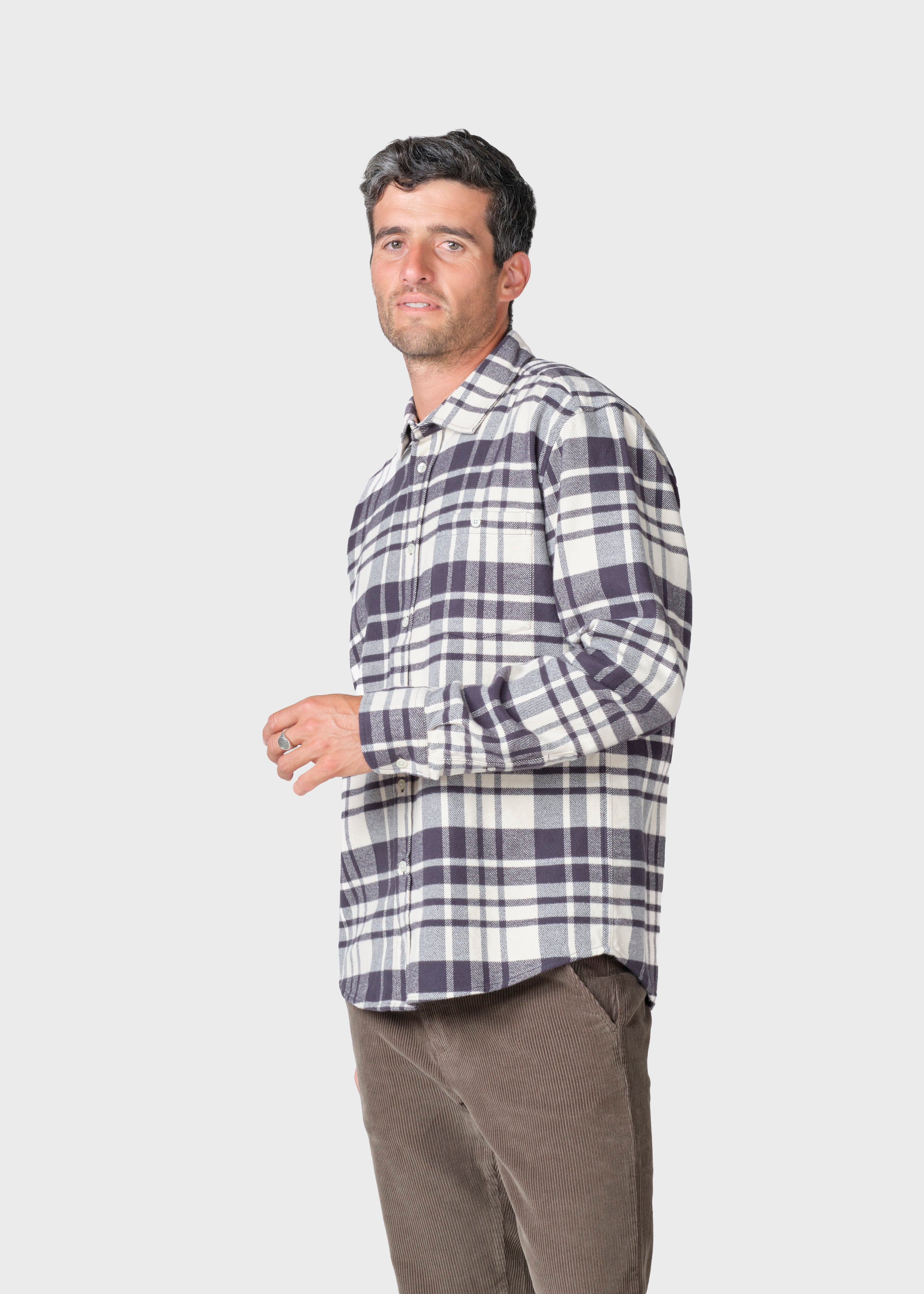 Scott Shirt - Navy/cream
