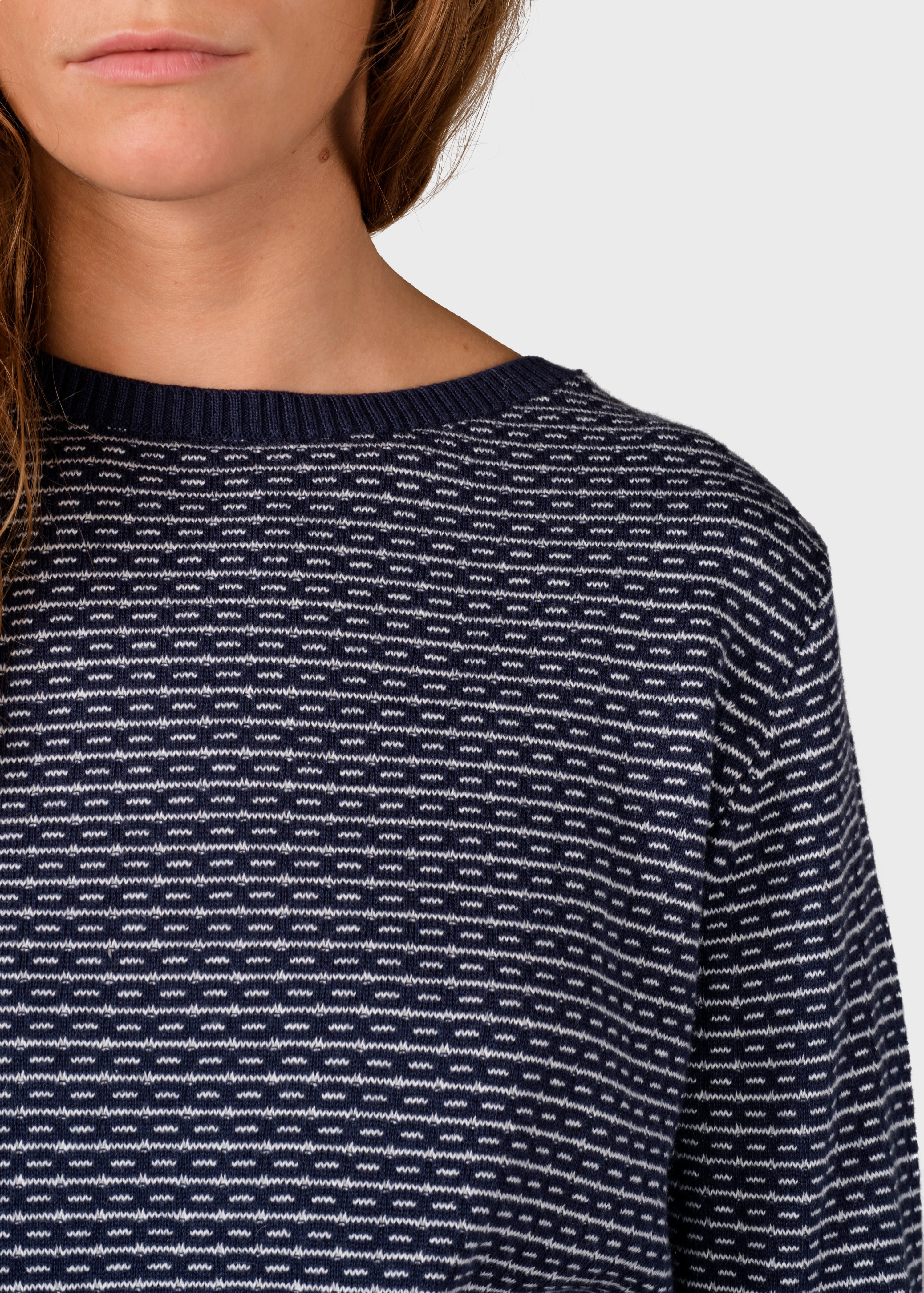 Silje Knit - Navy/cream