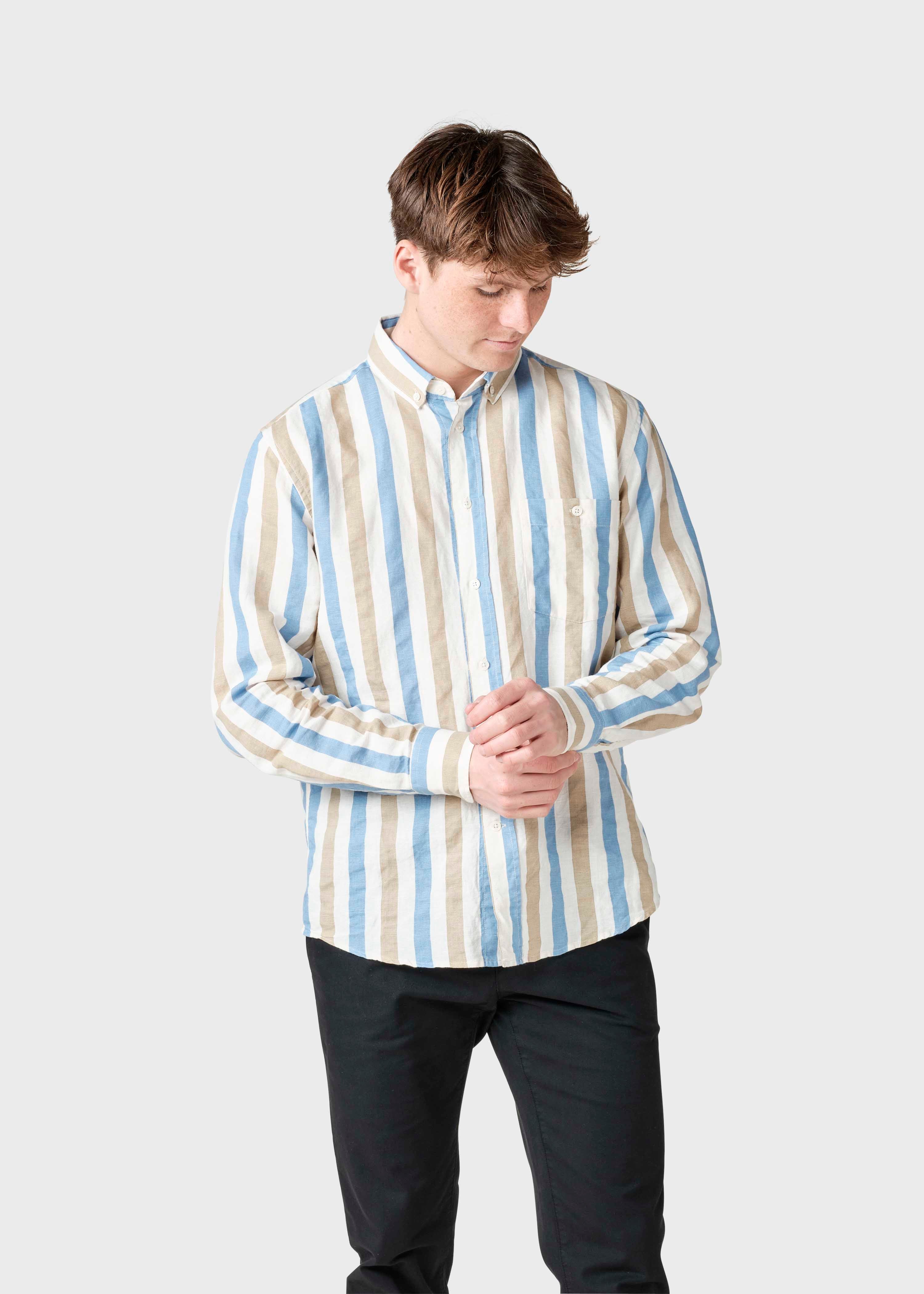 Valdis Shirt - Light Blue/pastel Sand
