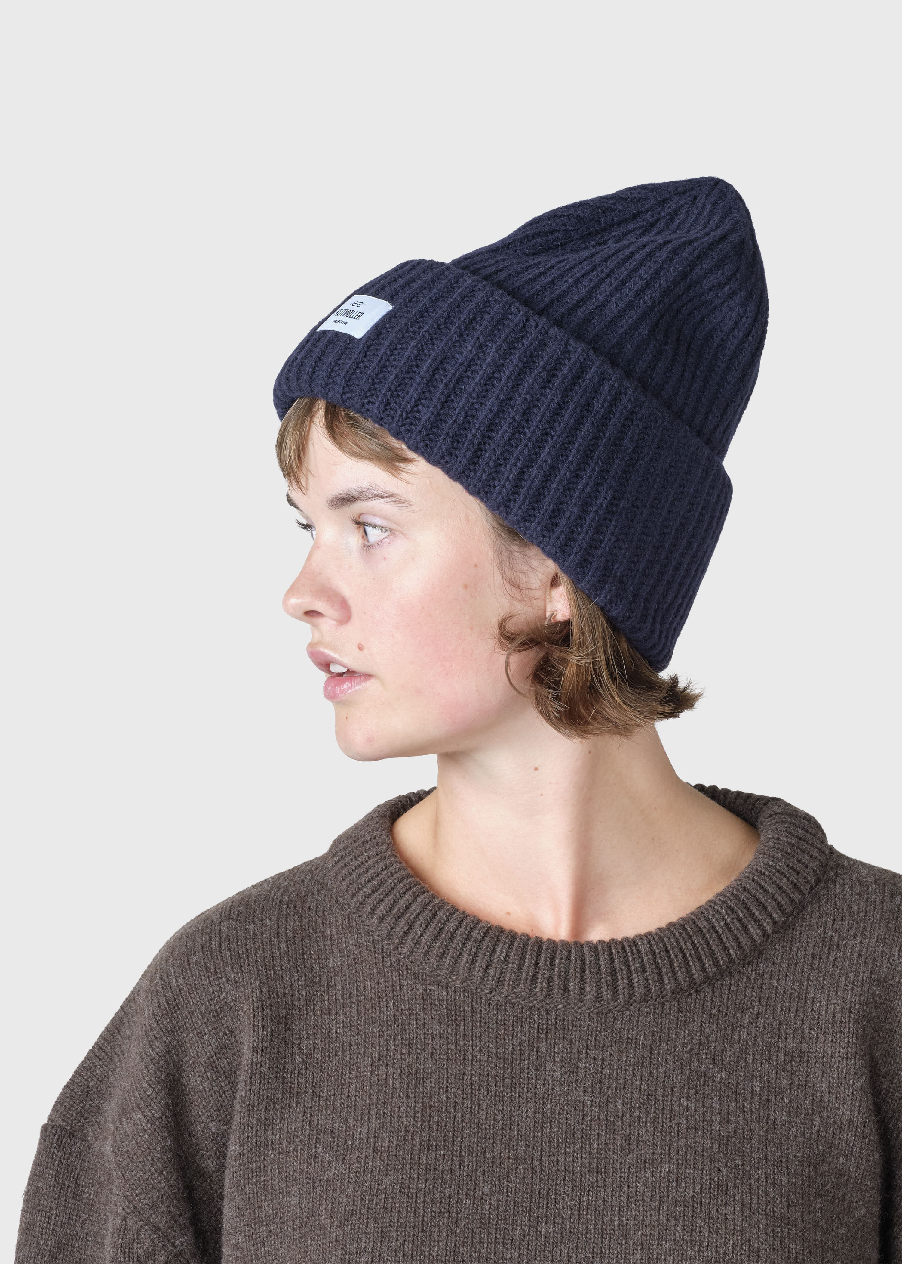 Wide Rib Beanie - Navy
