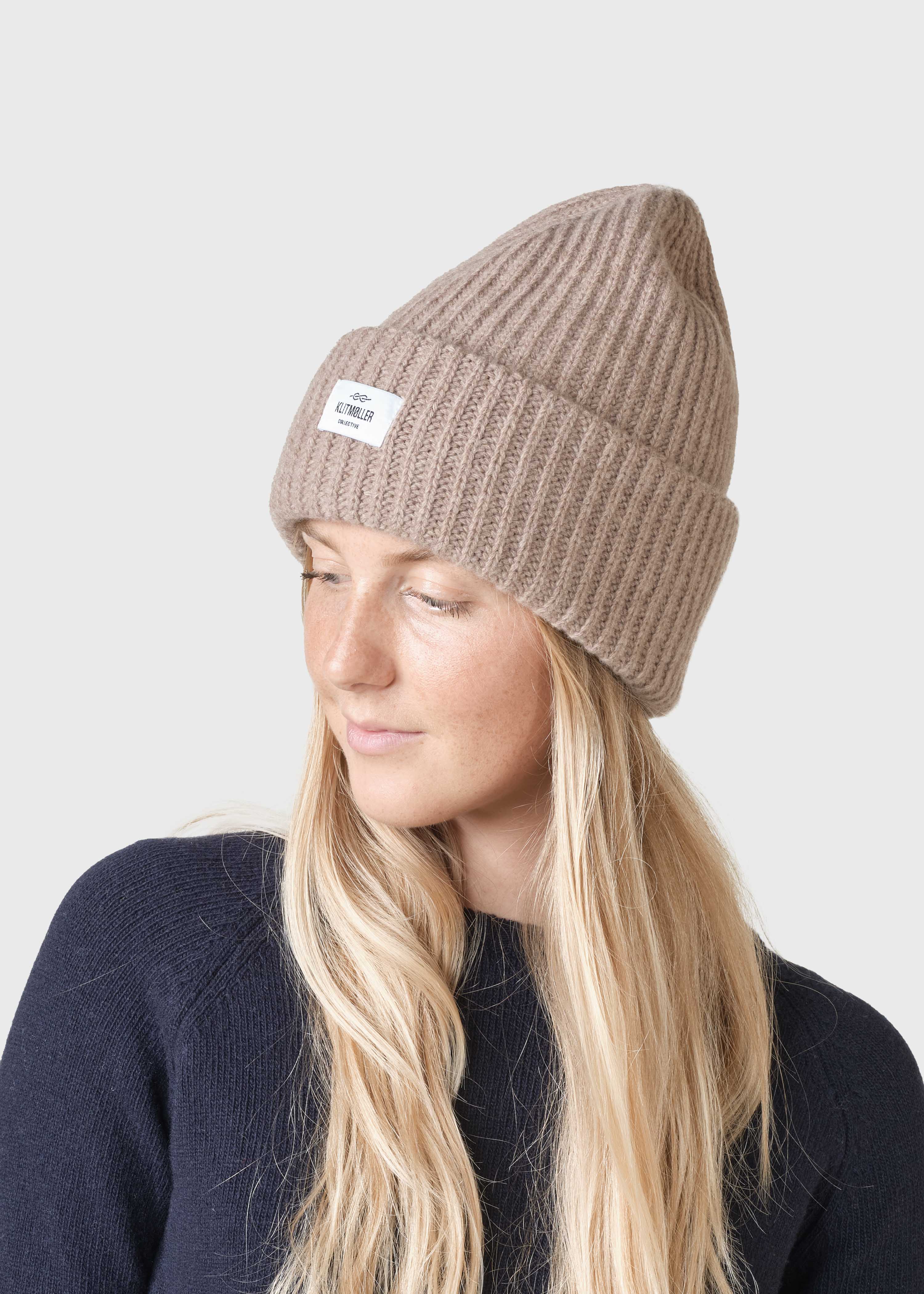 Wide Rib Beanie - Sand
