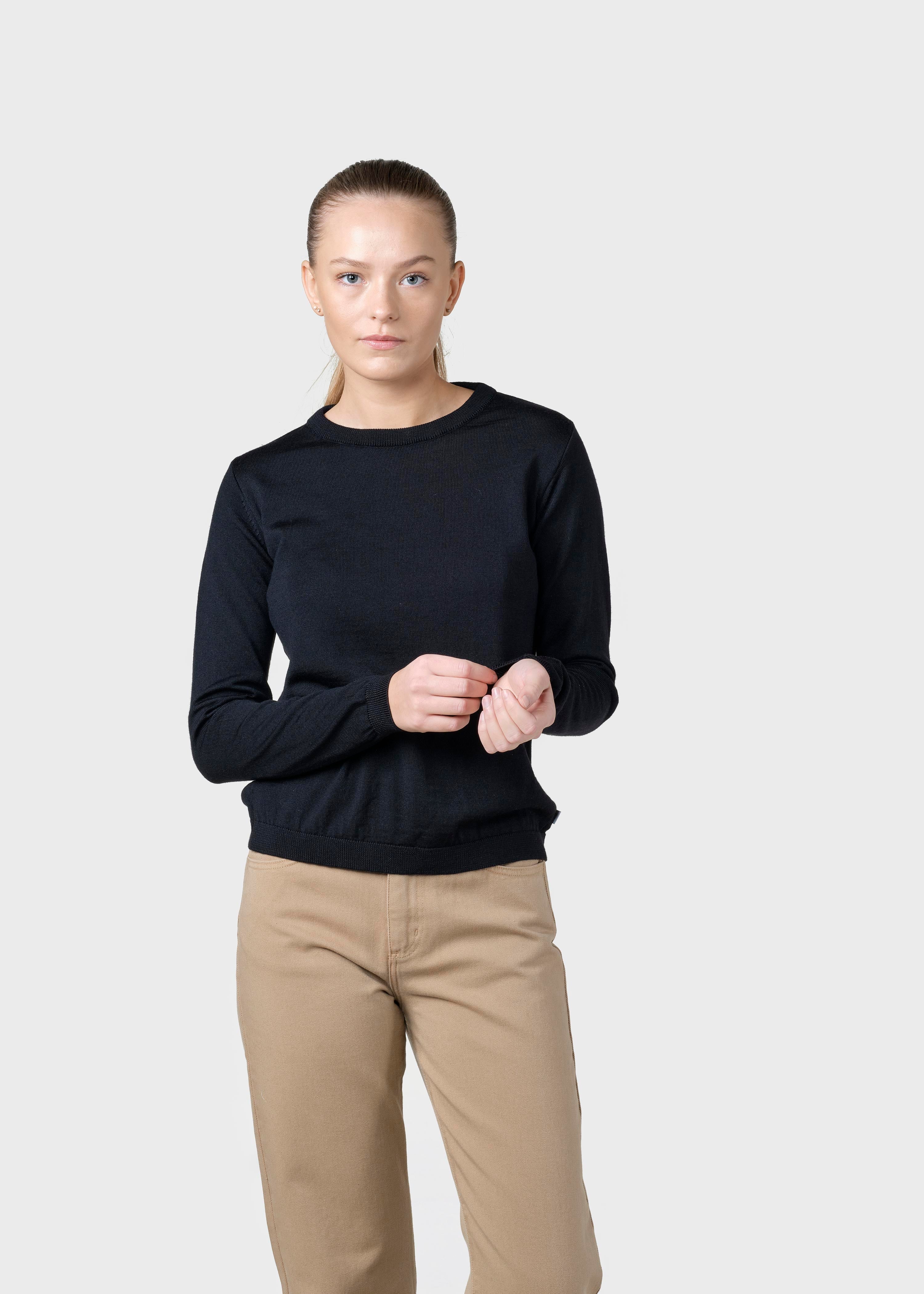 Womens Basic Merino Knit - Black