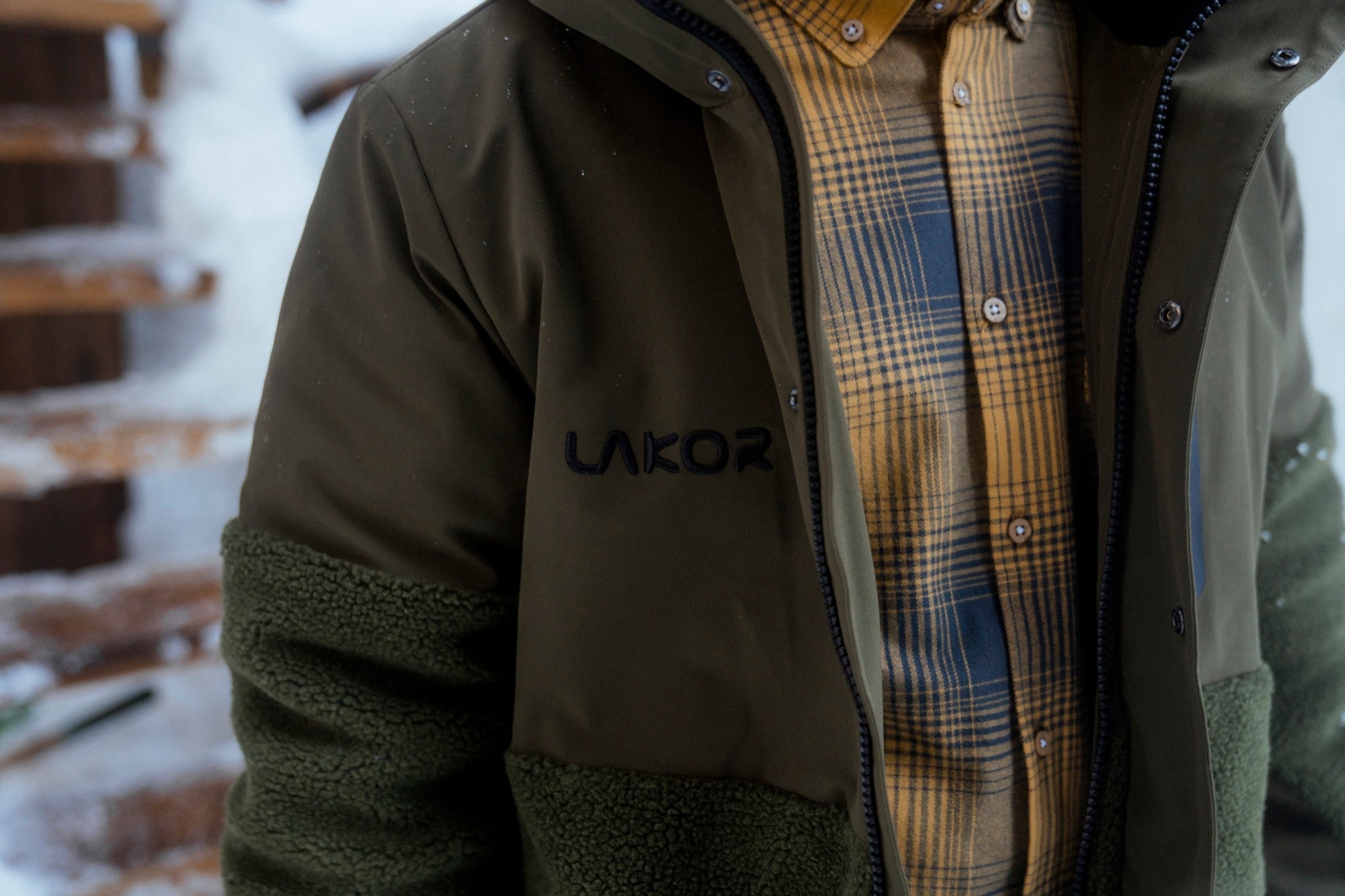 Inca Unna skjorta (senap/blå) 