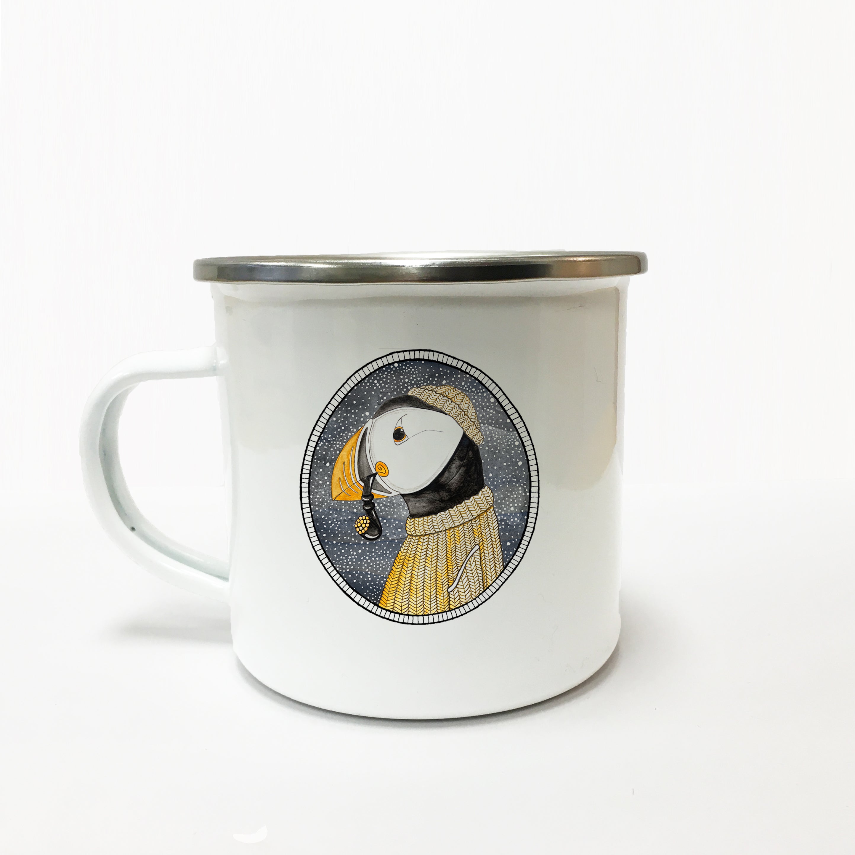 Sailor Puffin Emaljmugg 