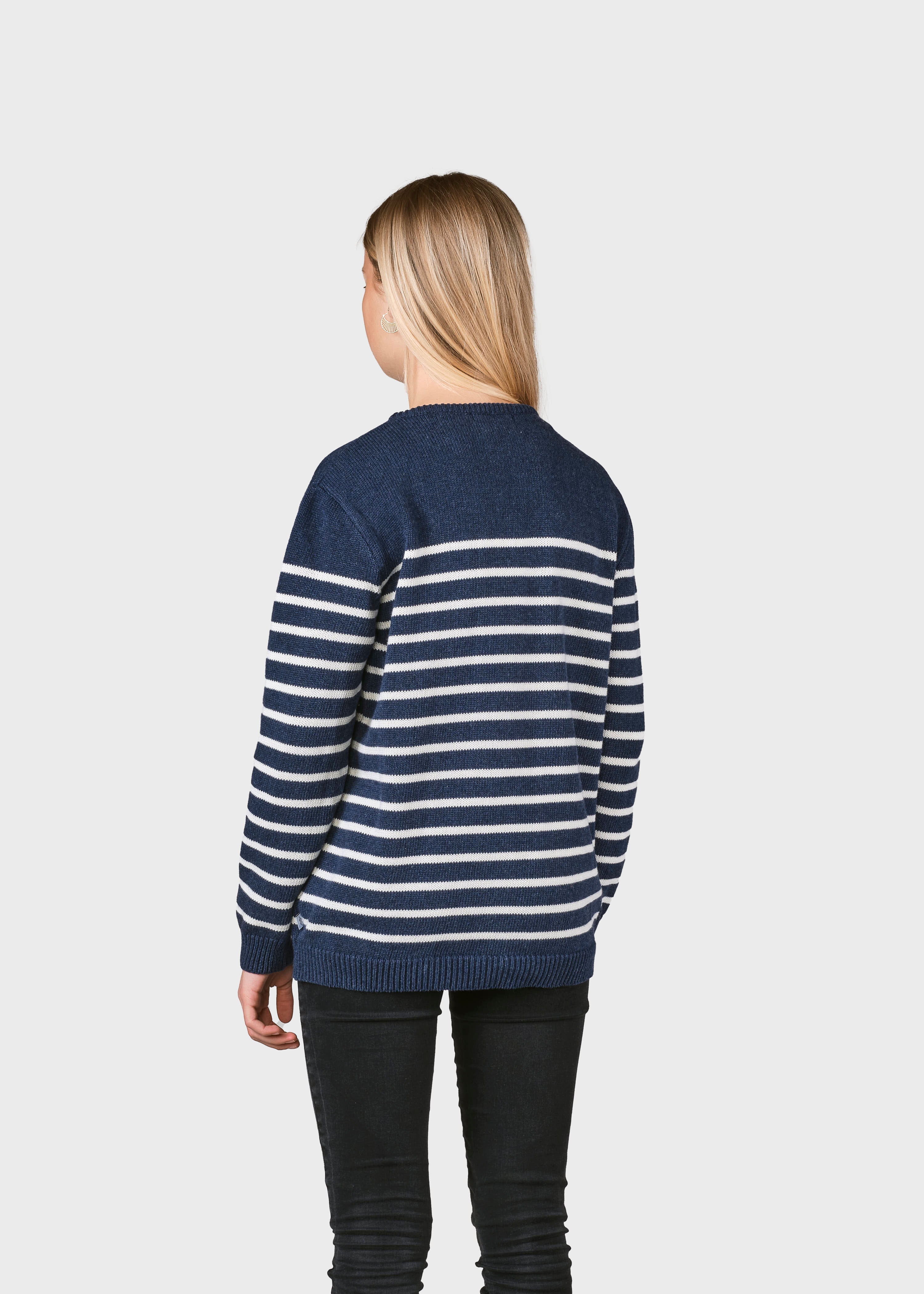 Kids Stripe Cotton Knit - Ocean/cream