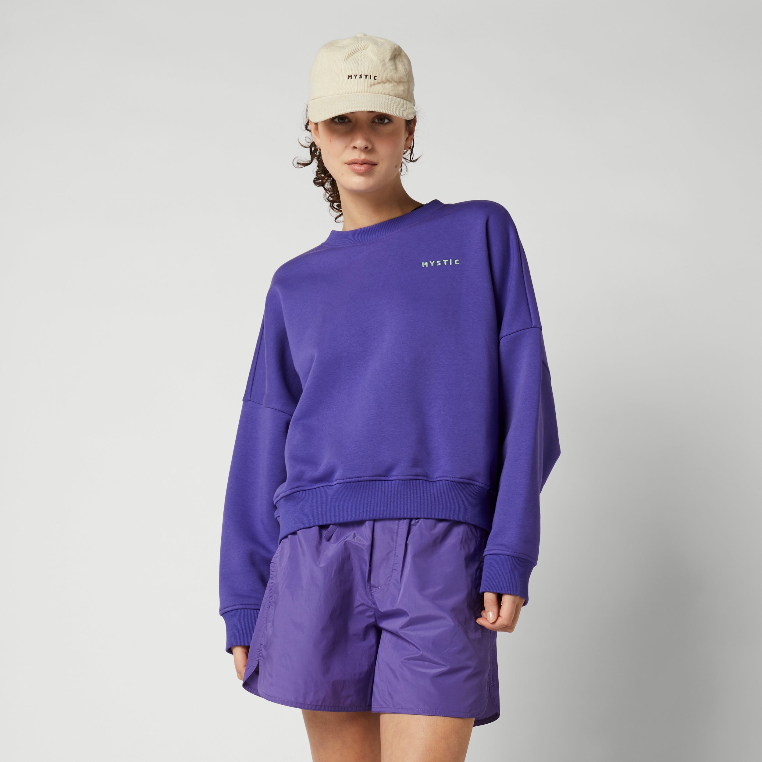Mystic - Dropped Shoulder Crew Sweat Women - Purple