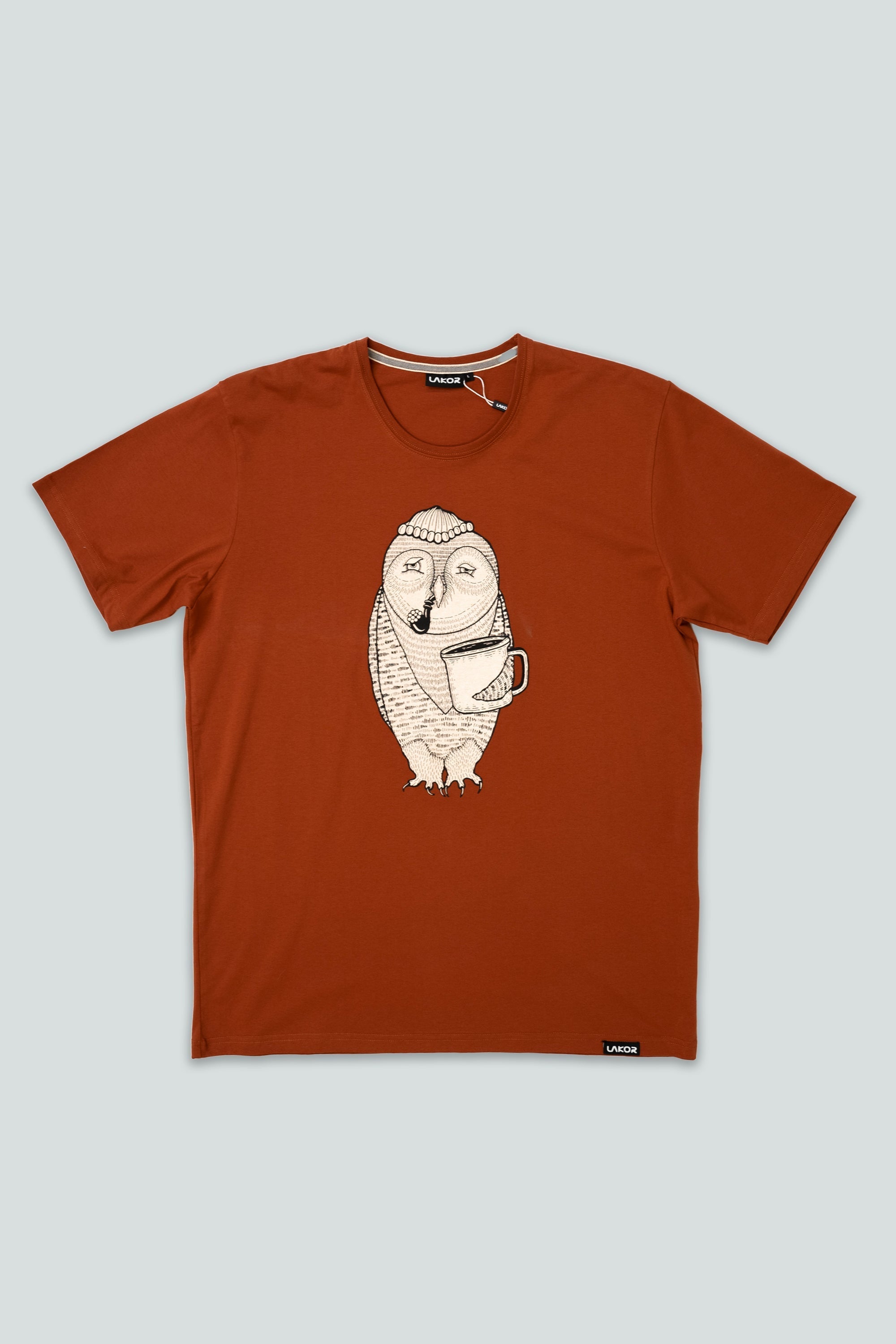 Uggla T-shirt (mörkröd) 