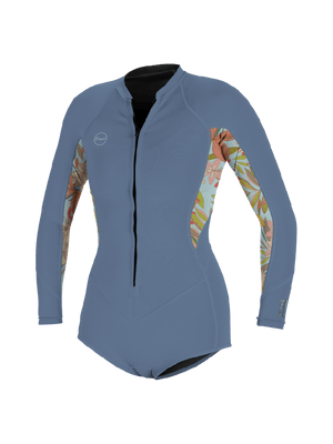 Oneill Wms Bahia 2/1 Front Zip L/S Kort fjäder - infinity/dalia/infinity