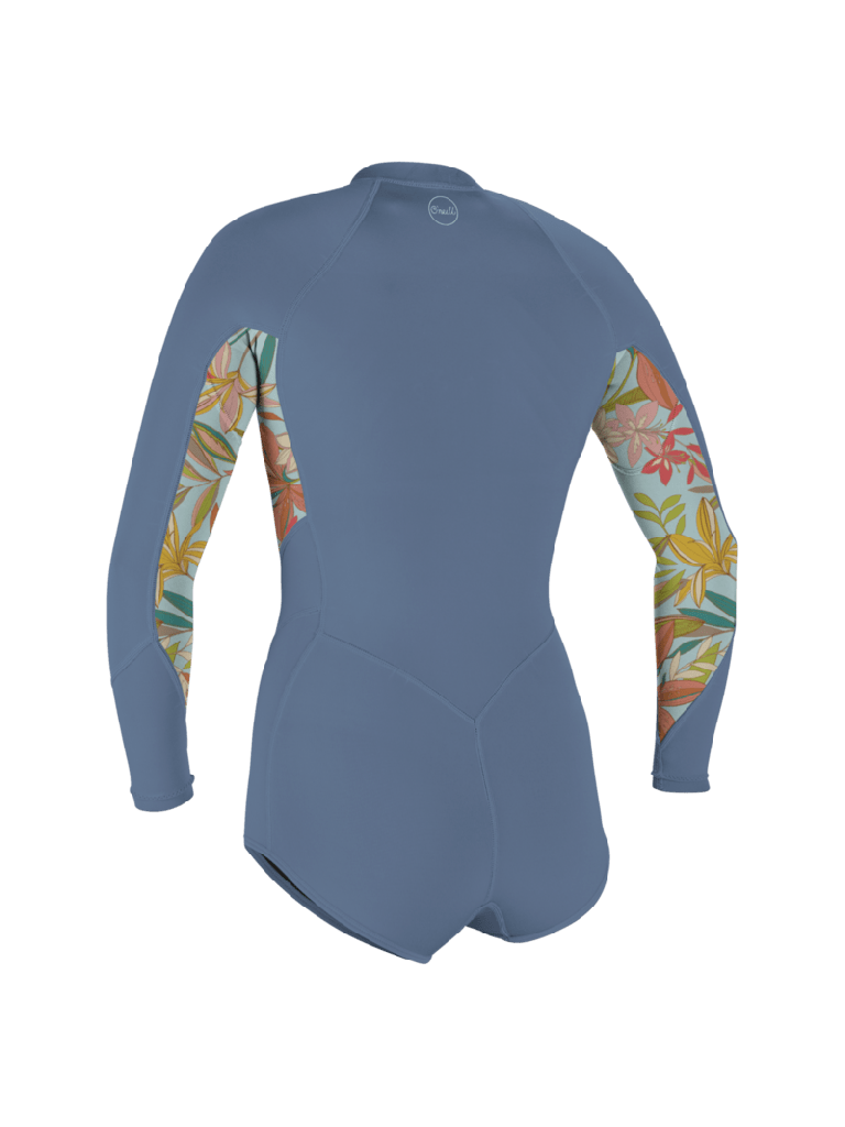 Oneill Wms Bahia 2/1 Front Zip L/S Kort fjäder - infinity/dalia/infinity