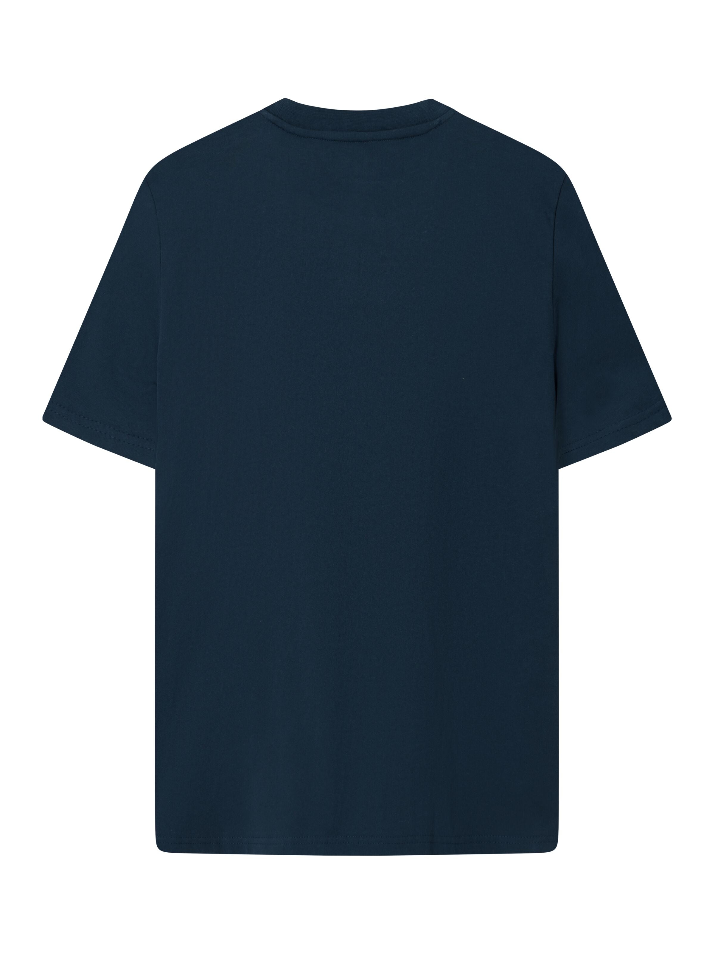 KnowledgeCotton Apparel - Vanlig t-shirt med val framtill - GOTS/Vegan - Total Eclipse