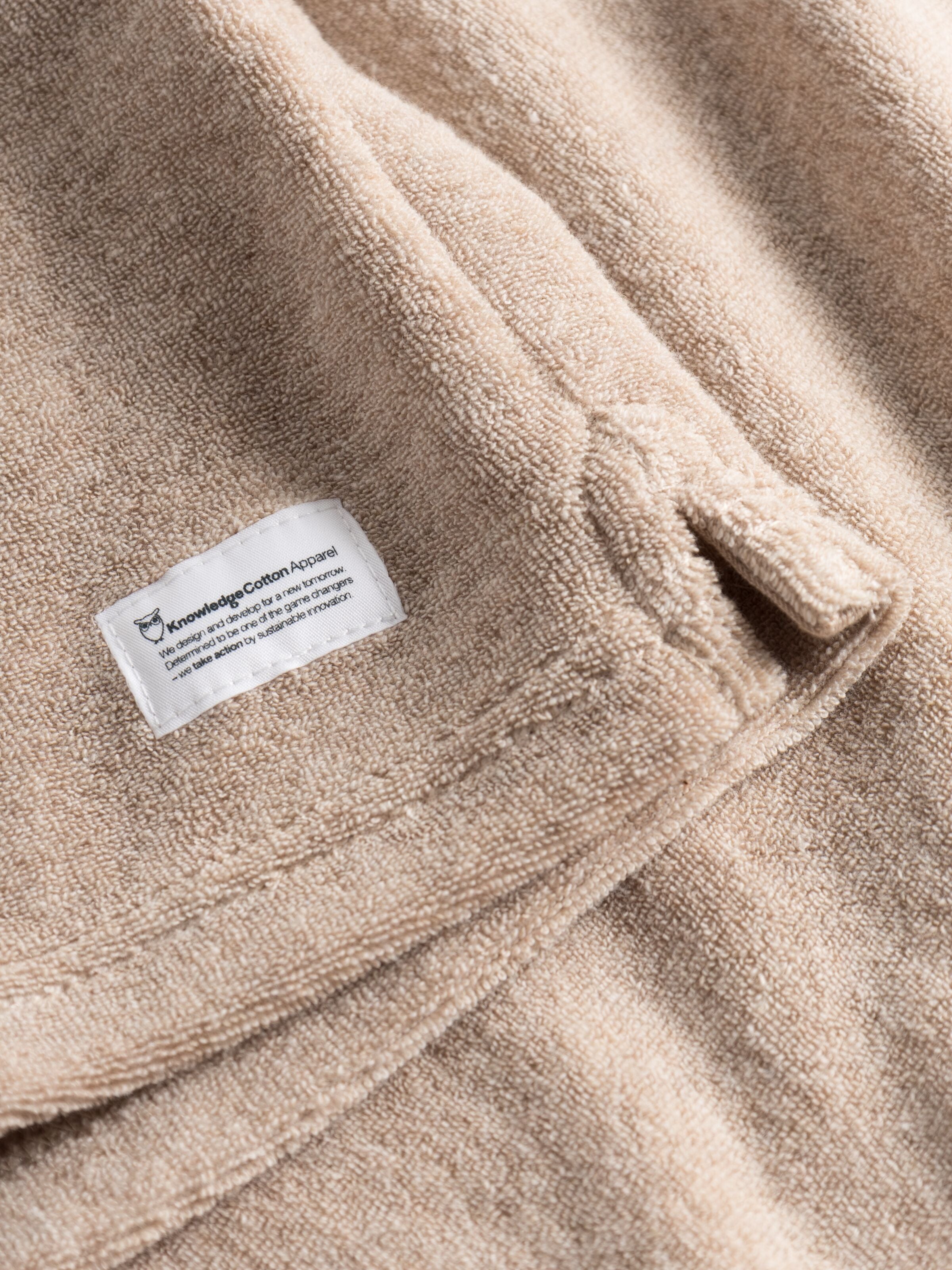 KnowledgeCotton Apparel - Terry polo - GOTS/Vegan - Safari