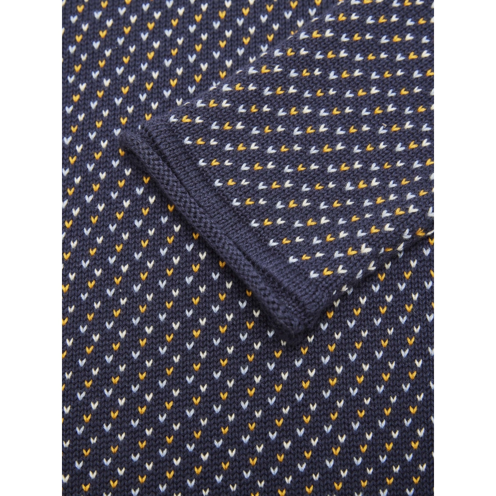 Knowledge Cotton Apparel Valley Jacquardtröja, total eclipse