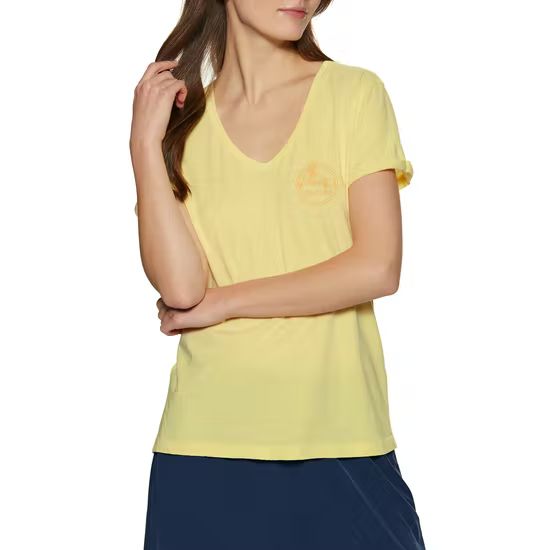 Rip Curl - re-entry v-neck t-shirt - ljus persika 