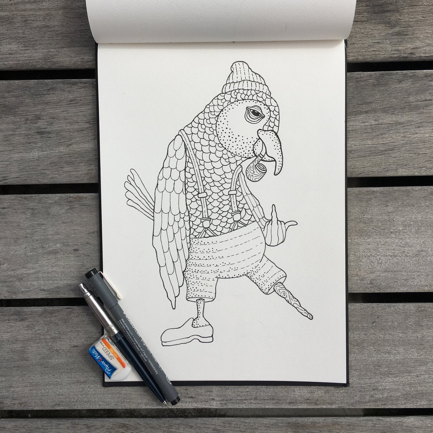 Lakor - Hipster papegoja T-shirt 