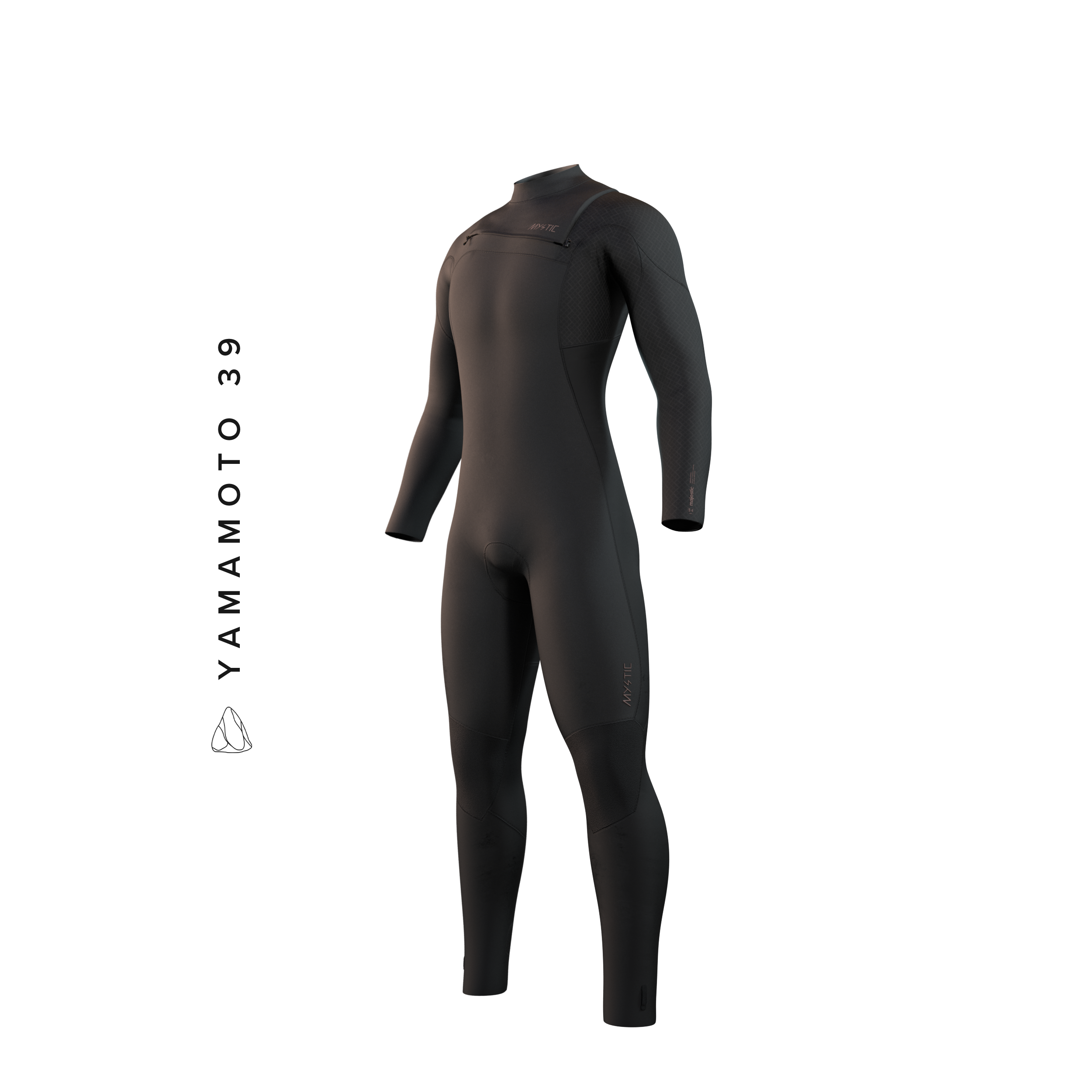 Mystic - Majestic Fullsuit 3/2mm Fzip - Svart