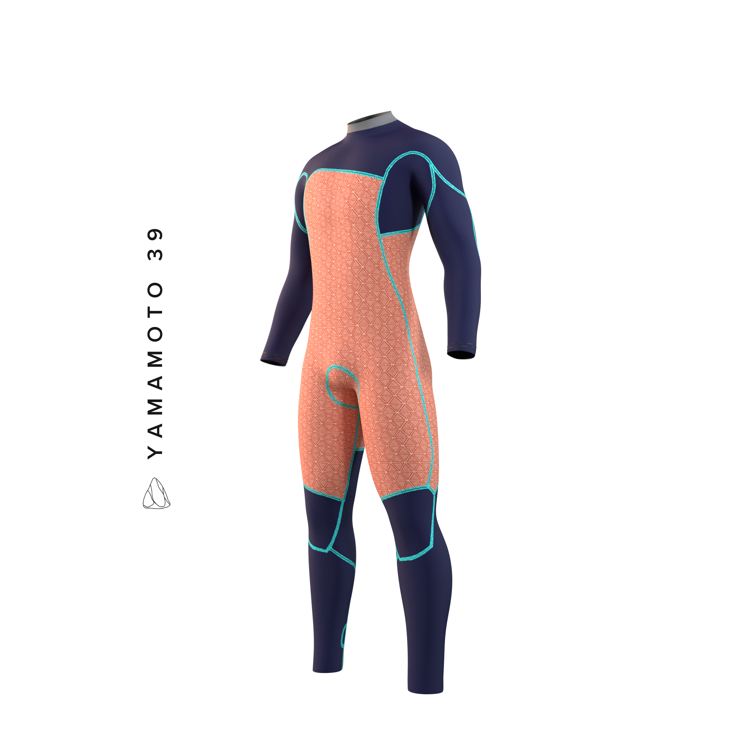 Mystic - Majestic Fullsuit 5/4mm Fzip - Marinblå