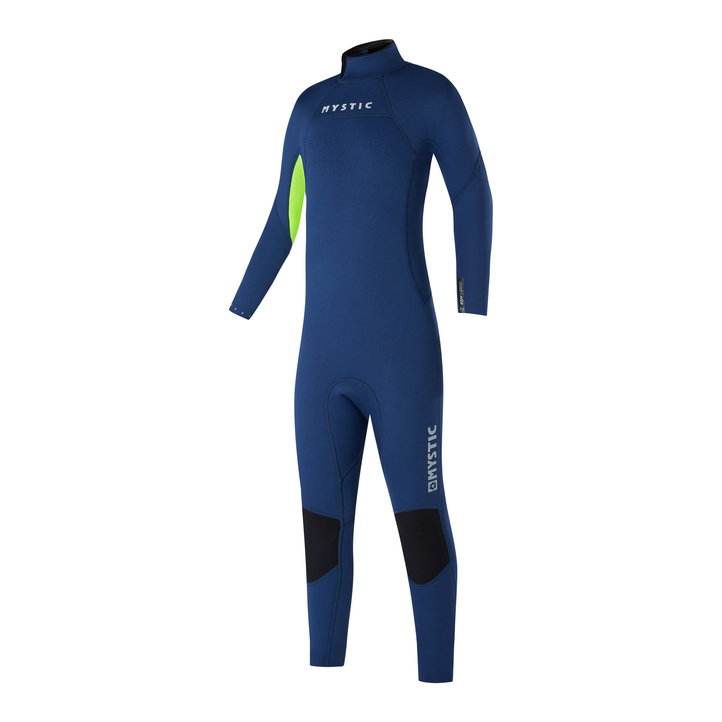 Mystic - Star Fullsuit 3/2mm Bzip Flatlock Junior - Nattblå