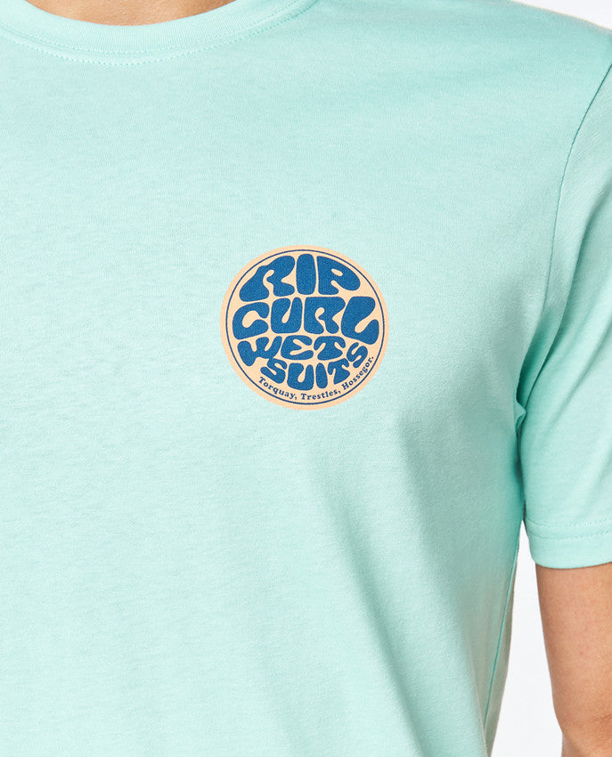 Rip Curl - arty t-shirt - tvättad aqua