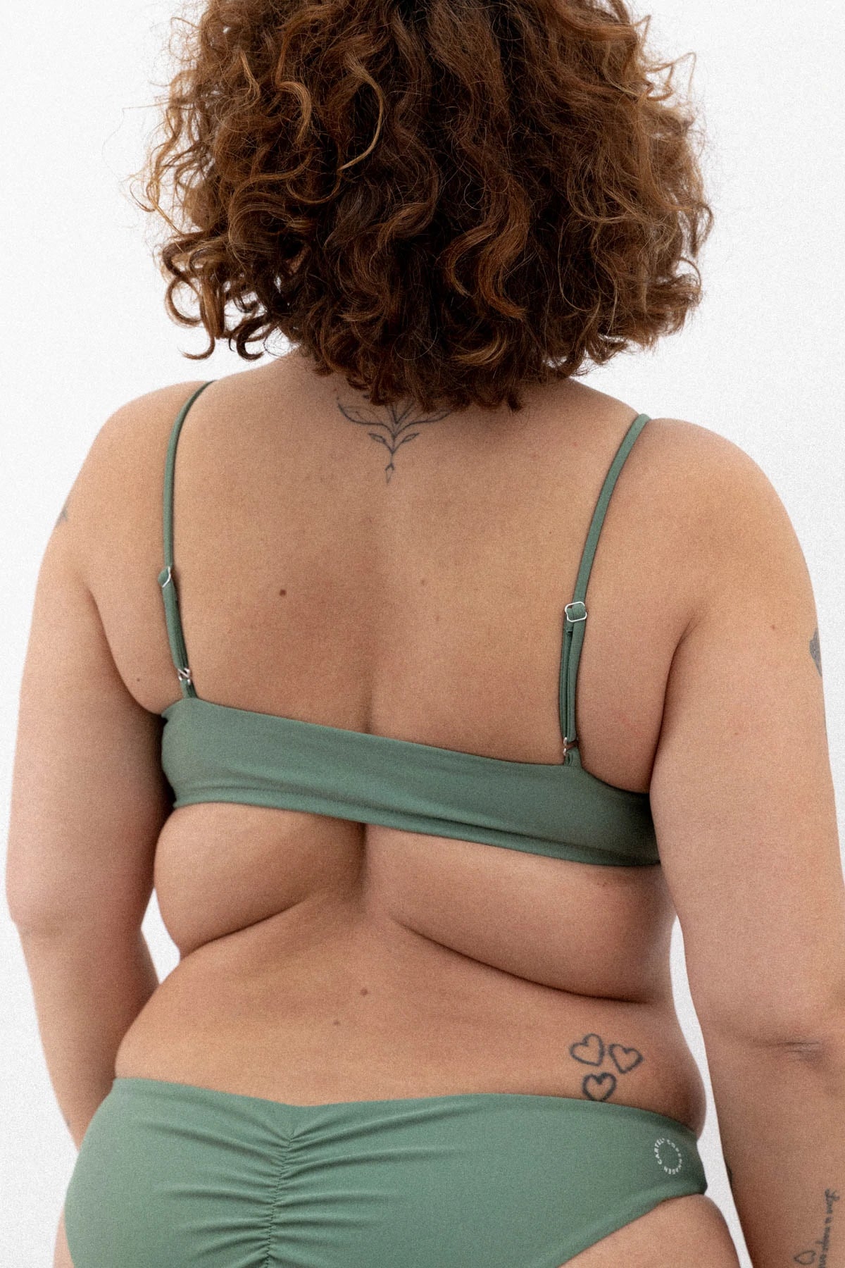 Copenhagen Cartel - Sanur justerbara remmar bikini topp bandeau - Army