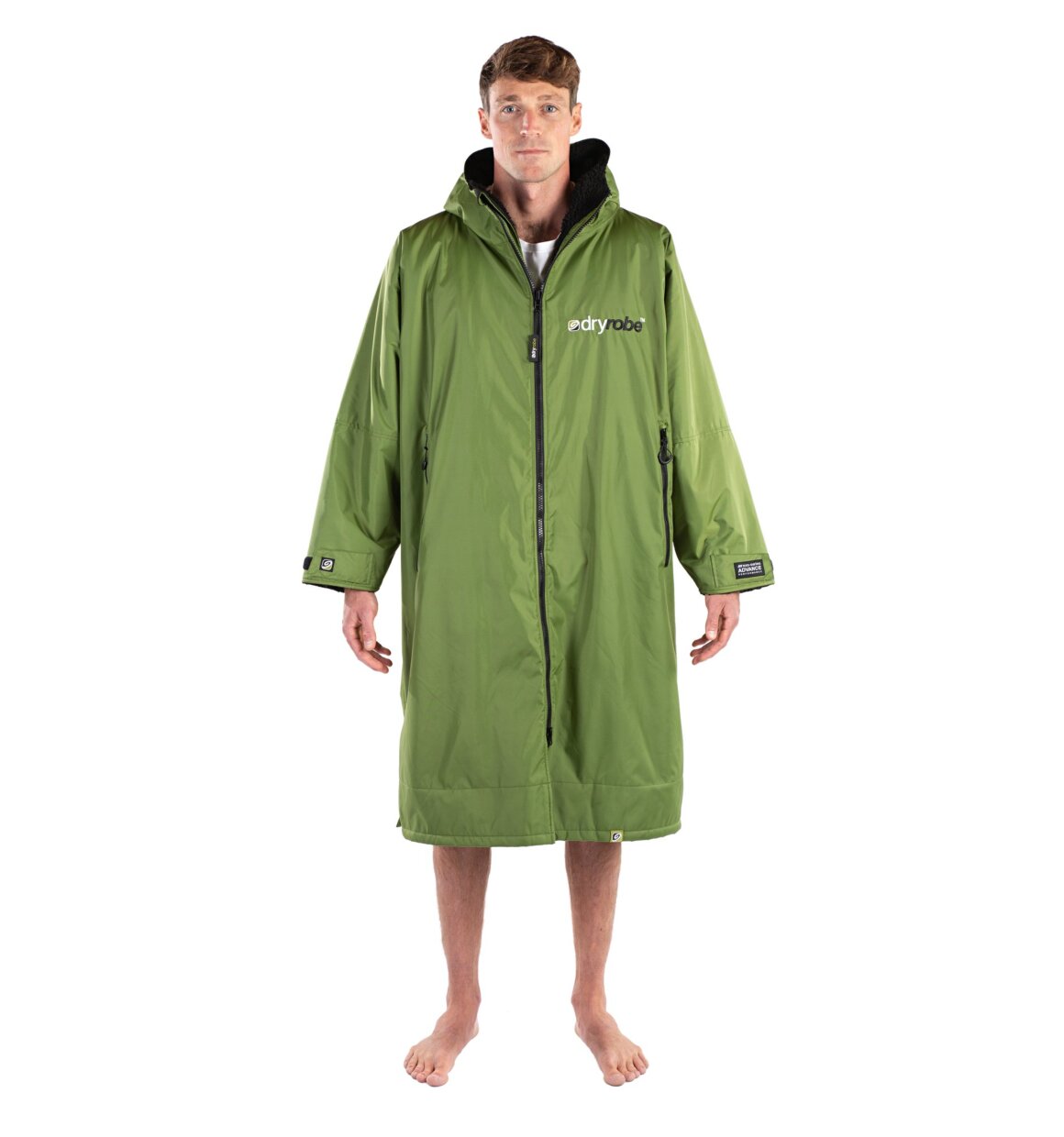 Dryrobe advance långärmad poncho | vuxna | skogsgrön/svart