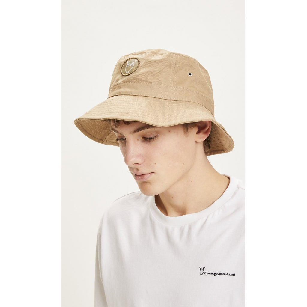 KnowledgeCotton Apparel LEAF twill jungle hat Kelp