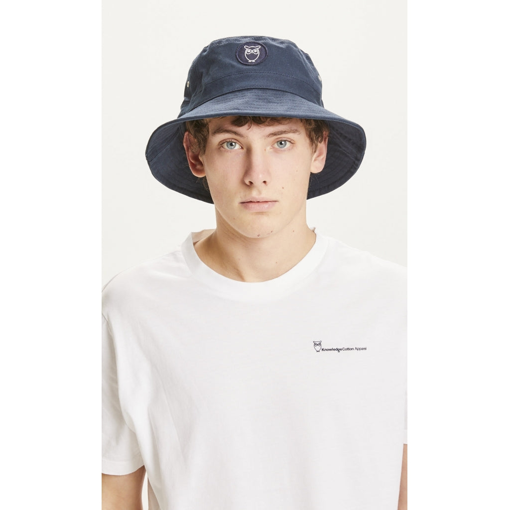 KnowledgeCotton Apparel LEAF twill jungle hat Total Eclipse