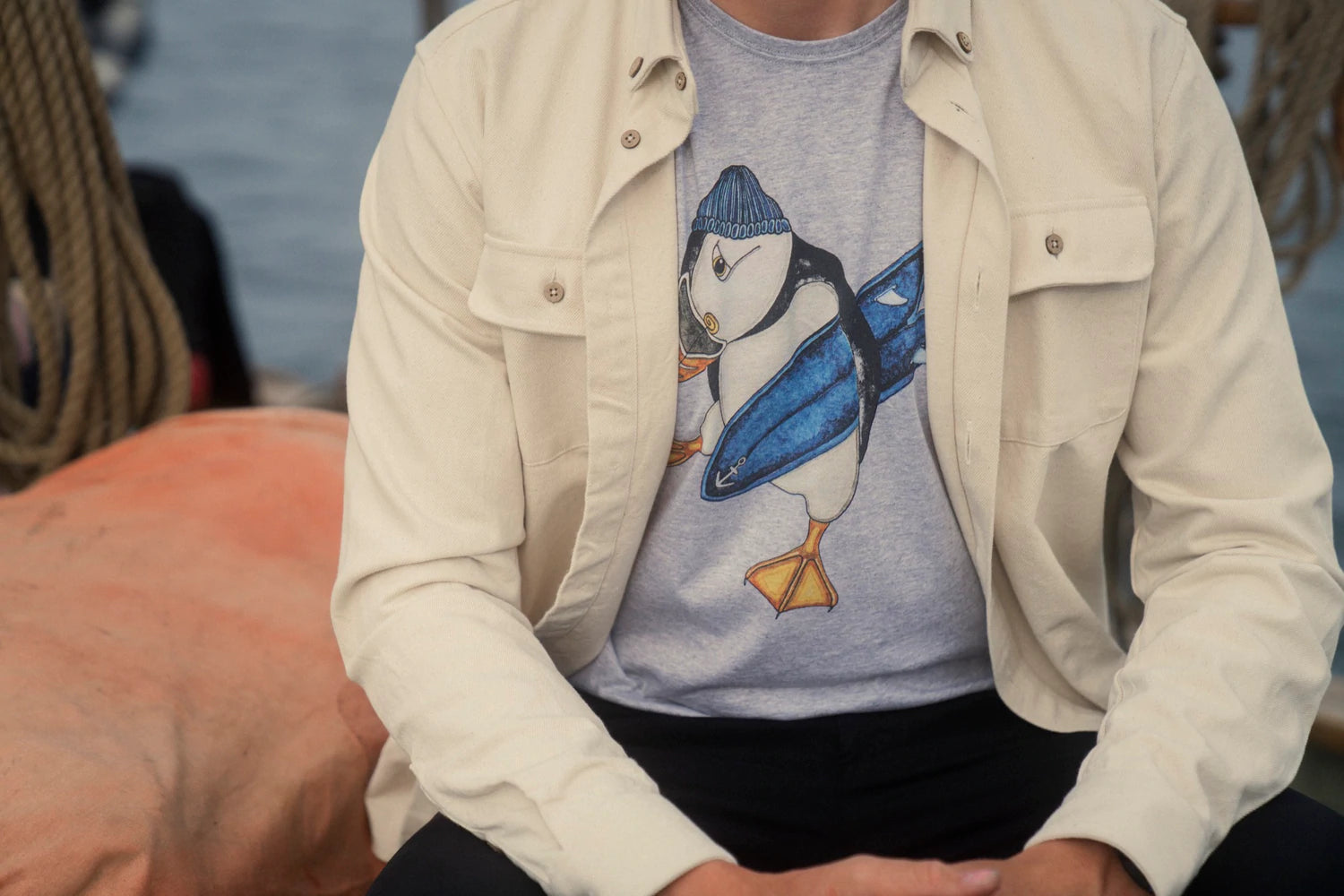 Lakor - Surf's up - ljusgrå melange