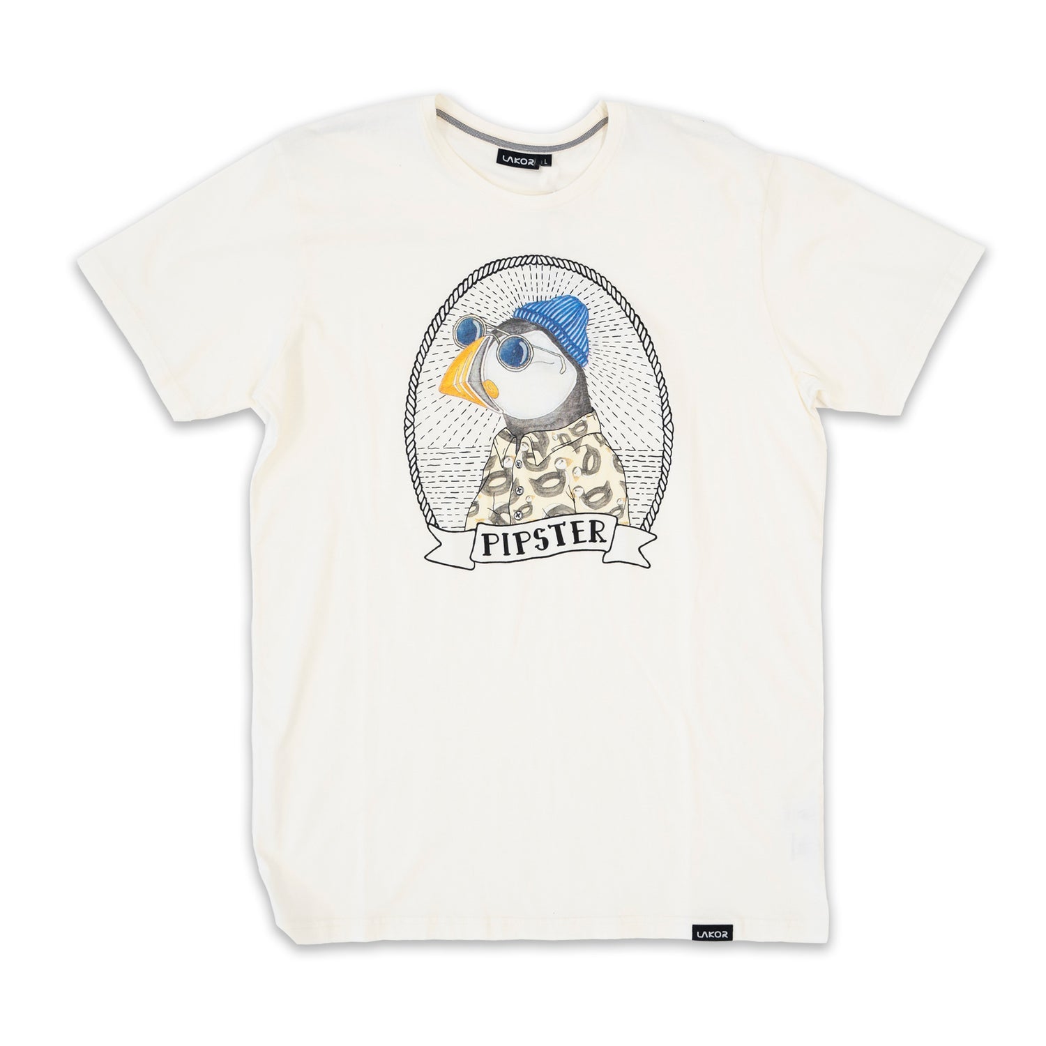 Lakor - Puffin Pipster T-shirt (Off White) 