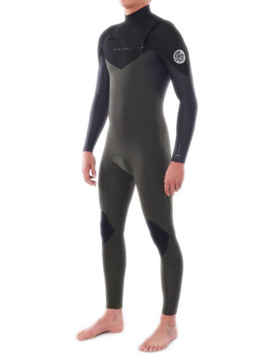 Rip Curl Dawn Patrol Mörkgrön 4/3 Chest Zip Våtdräkt 