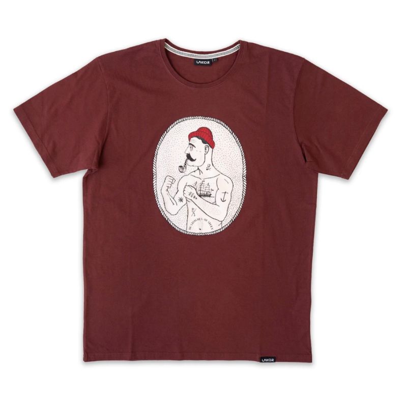 Lakor - T-shirt utan sömmar (rödbrun) 