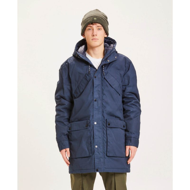 KnowledgeCotton Apparel - Nordic Legacy long quilted jacket