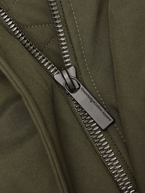 KnowledgeCotton Apparel - Lång jacka med mjukt skal CLIMATE SHELL™ - GRS/Vegan