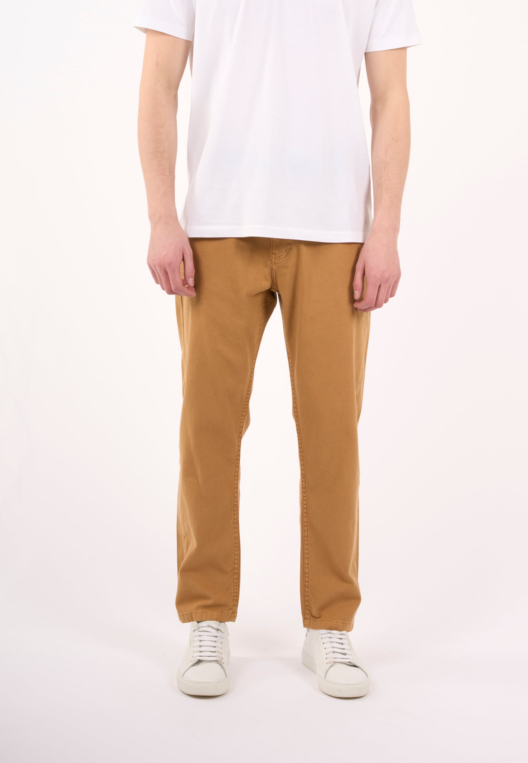 KnowledgeCotton Apparel - TIM tapered canvas pant - GOTS/Vegan - Kelp