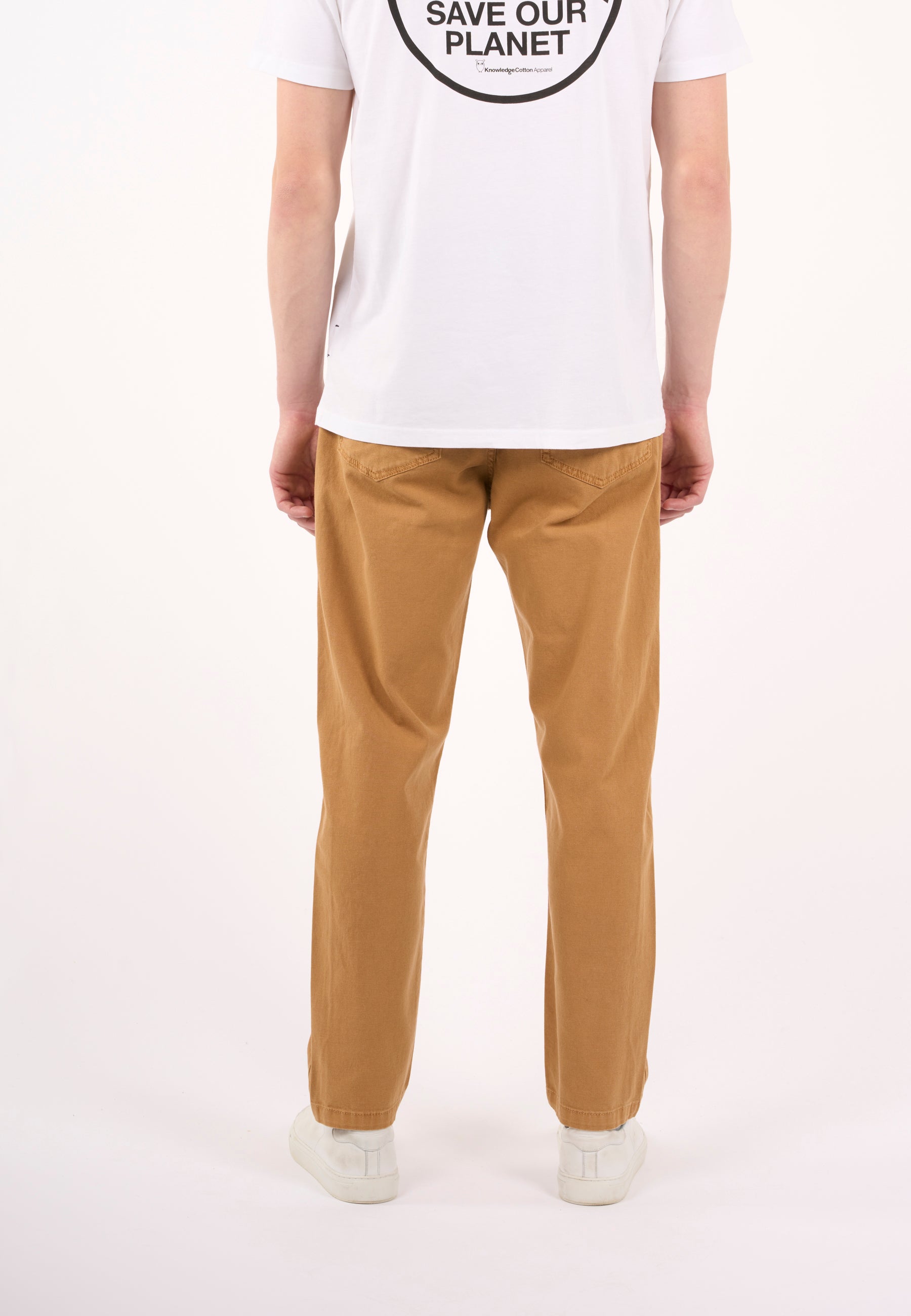 KnowledgeCotton Apparel - TIM tapered canvas pant - GOTS/Vegan - Kelp