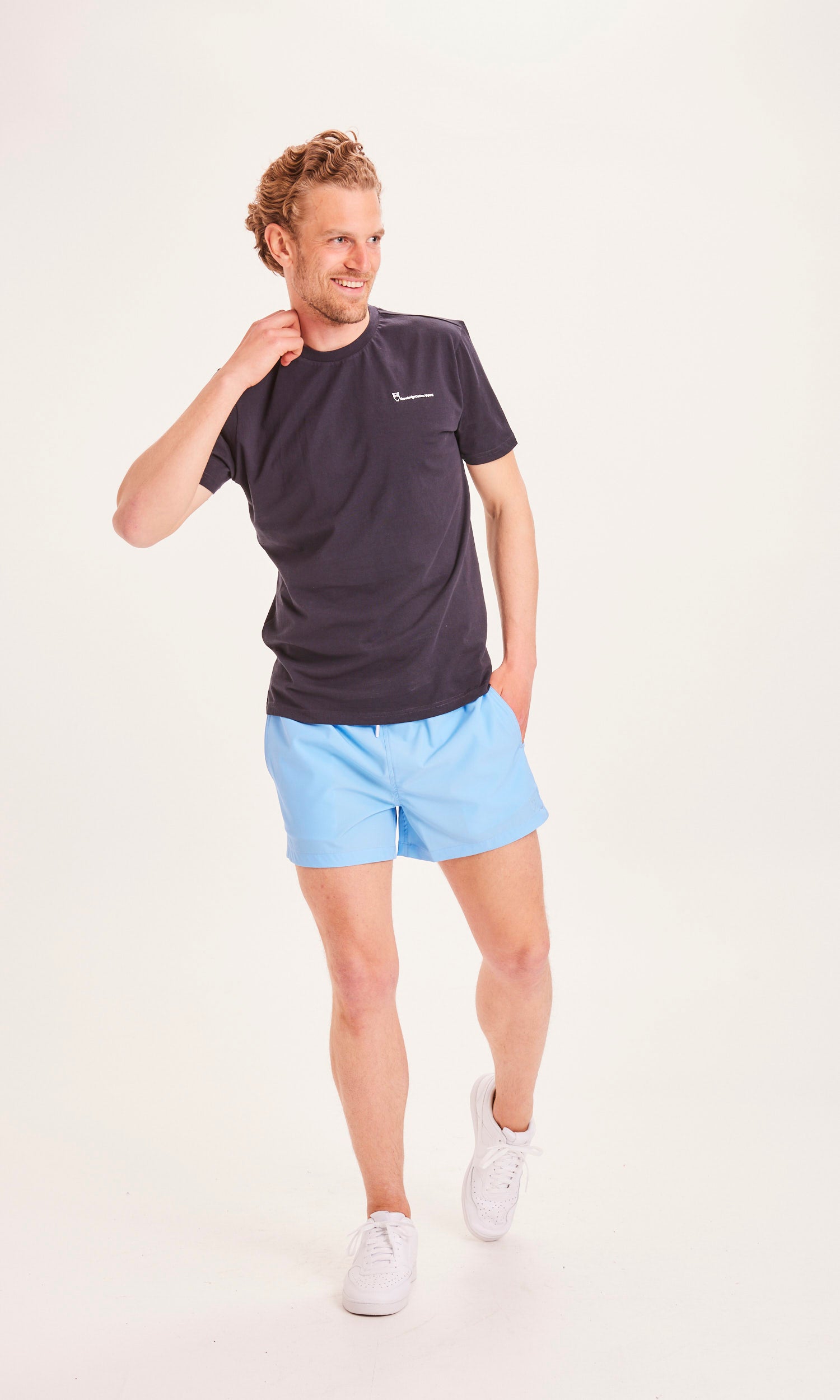 KnowledgeCotton Apparel BAY stretch badshorts - GRS/Vegan - Alaskan Blue